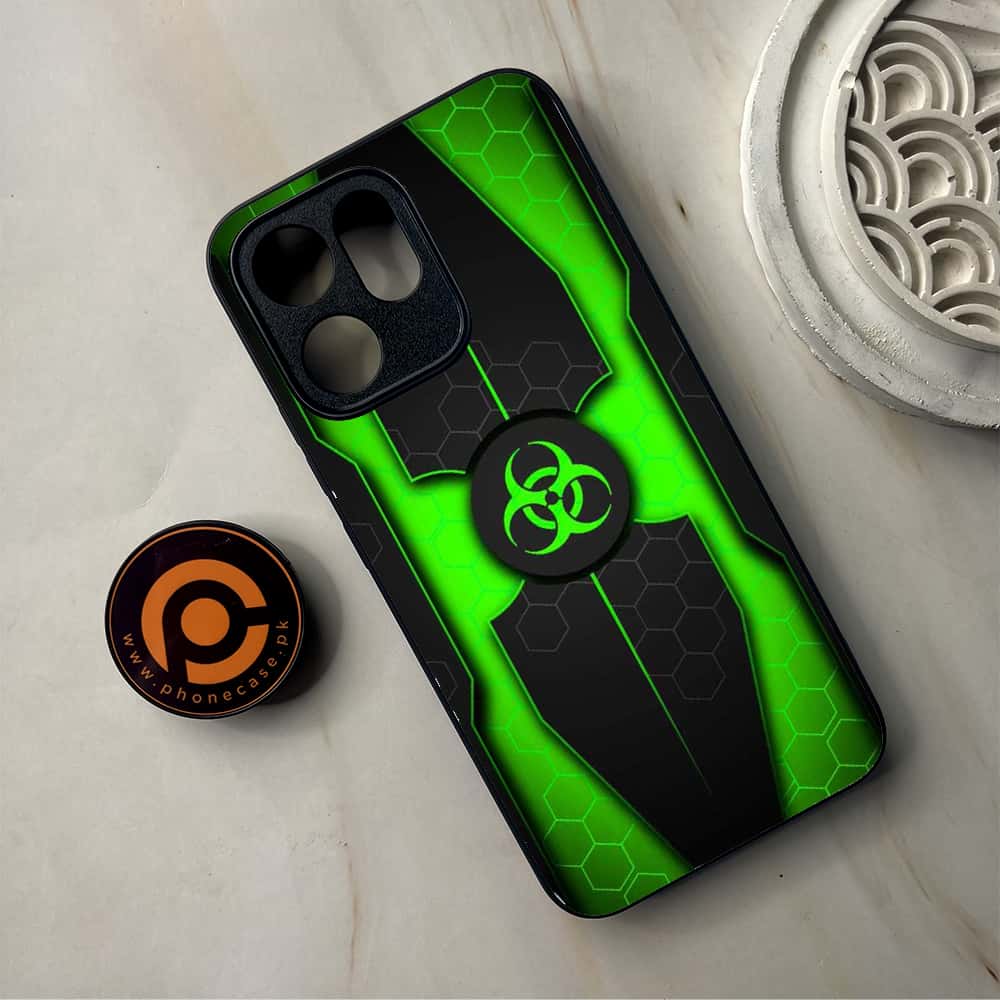 Oppo Reno 14F - Biohazard Sign Series - Premium Metal Printed Soft Bumper Shockproof Case