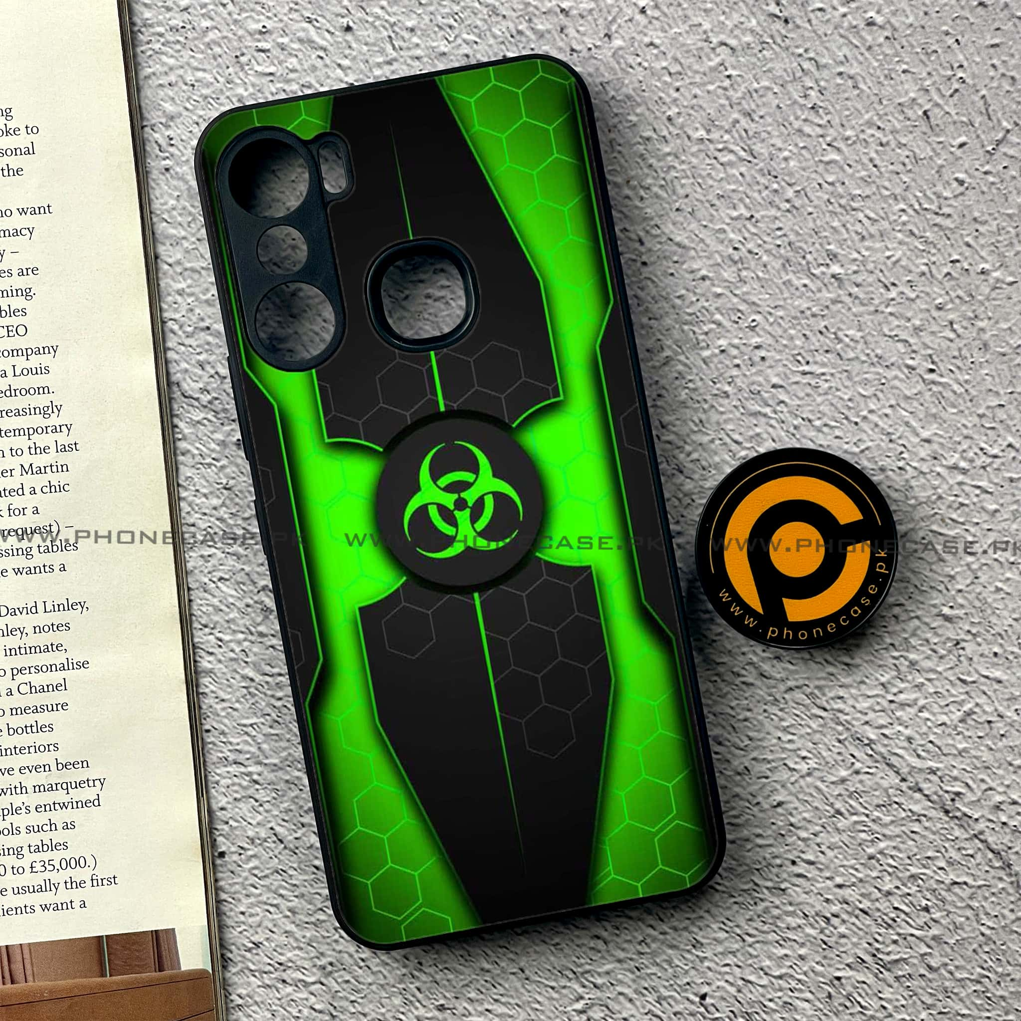 Infinix Hot 12 Pro - Biohazard Sign Series - Premium Printed Glass soft Bumper shock Proof Case