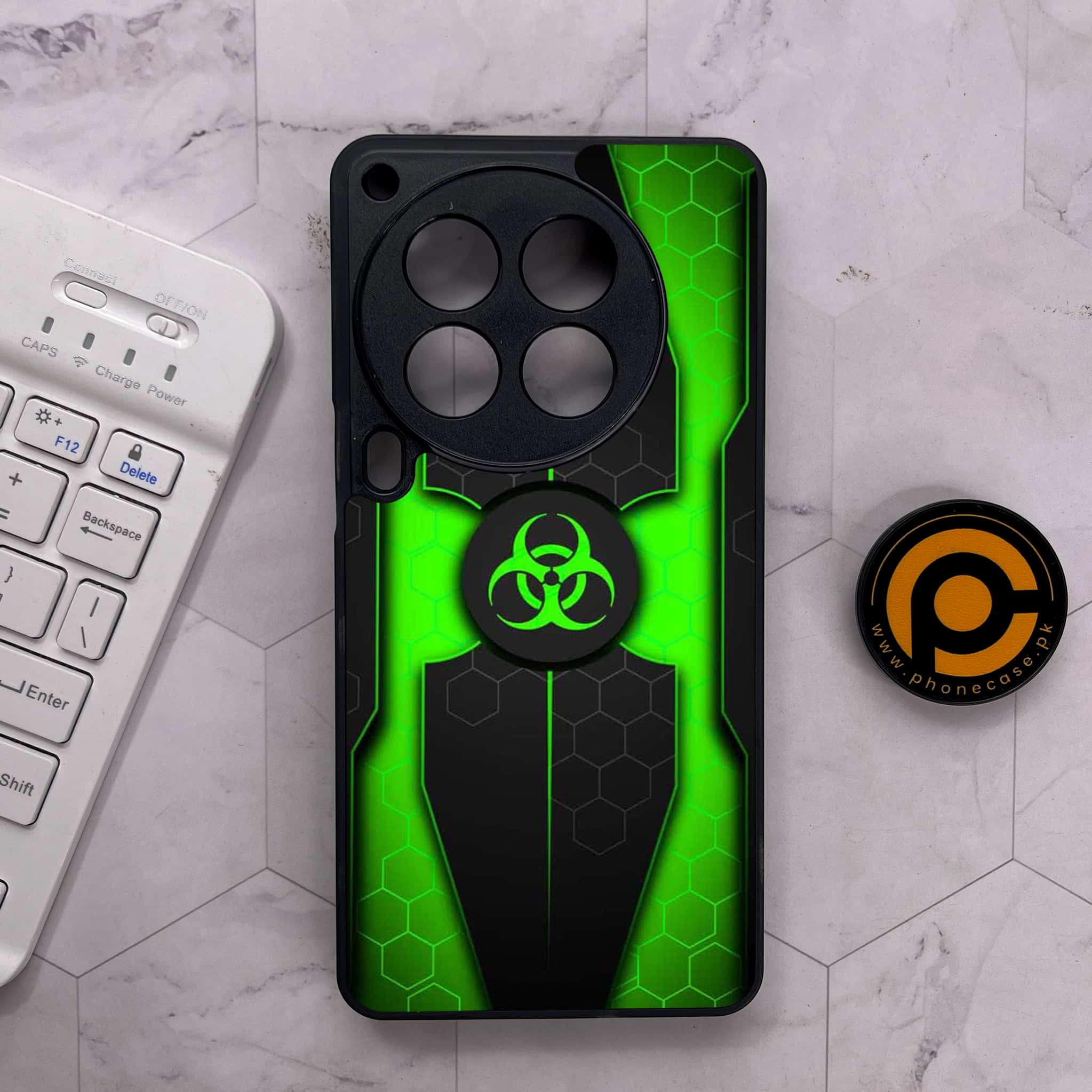 Tecno Camon 30 Premier - Biohazard Sign Series - Premium Metal Printed soft Bumper shock Proof Case