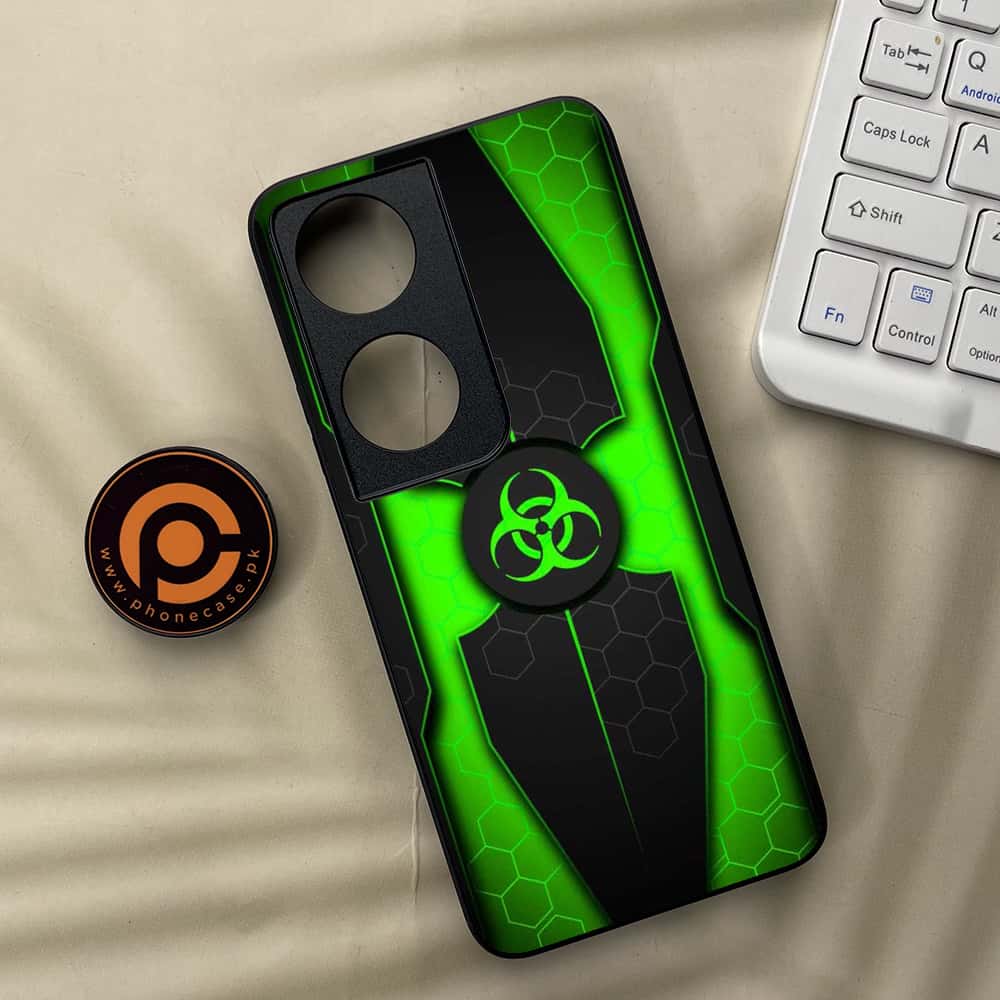 Honor X7b - Biohazard Sign Series - Premium Metal  Printed soft Bumper shock Proof Case