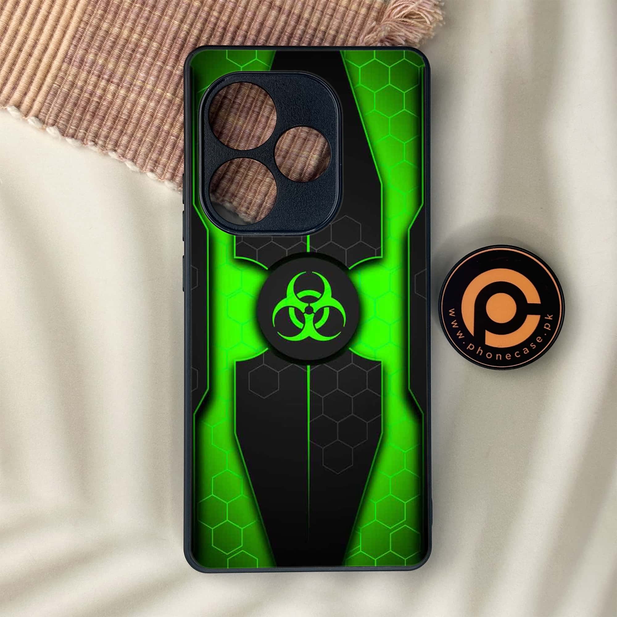 Realme GT 6 - Biohazard Sign Series - Premium Metal Printed soft Bumper shock Proof Case