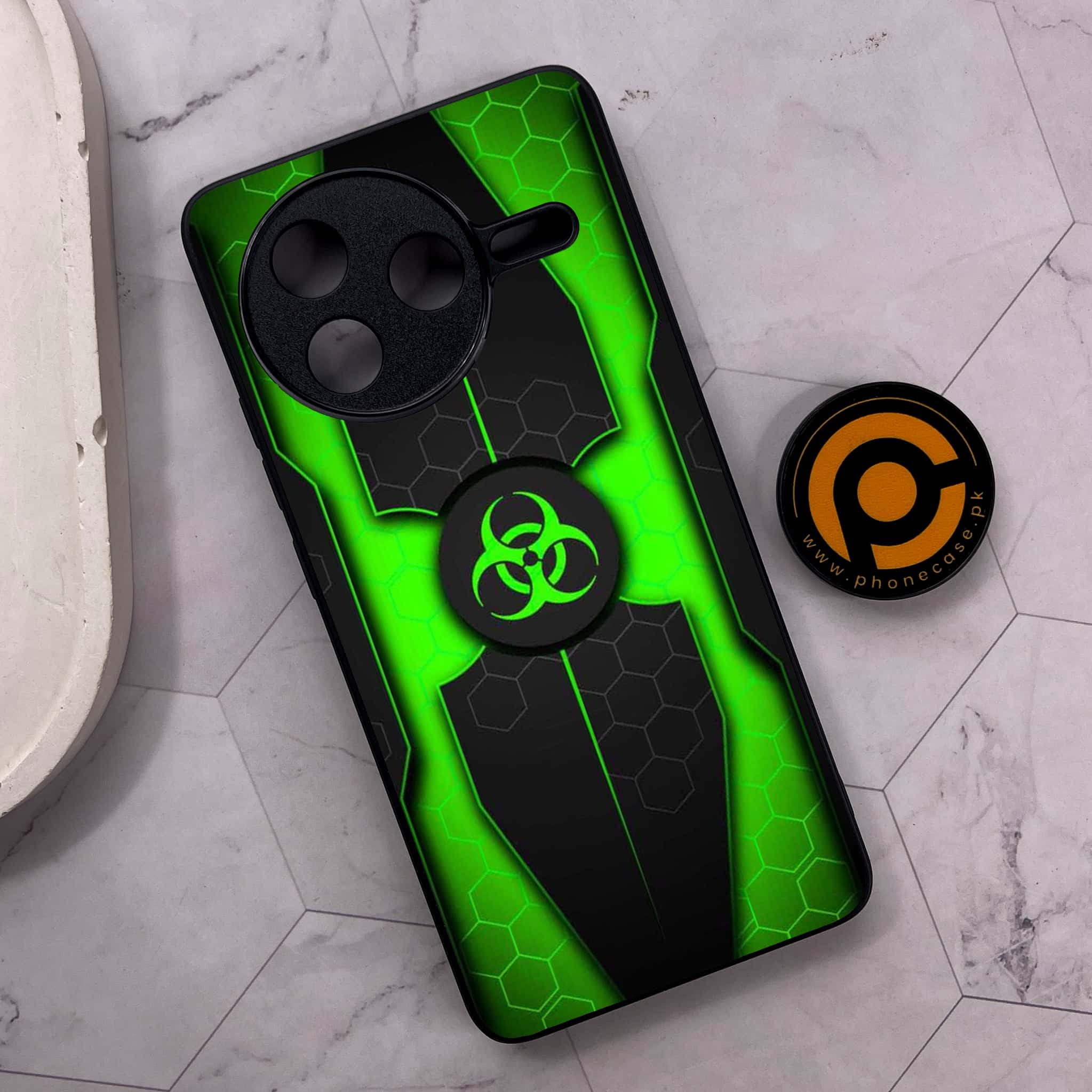 Xiaomi Poco F7 Pro 5G - Biohazard Sign Series - Premium Metal Printed soft Bumper shock Proof Case