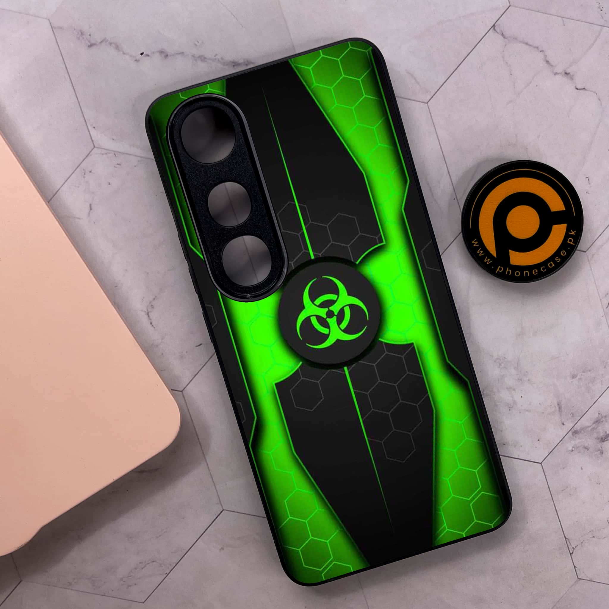 Vivo V50 Lite - Biohazard Sign Series - Premium Metal Printed soft Bumper shock Proof Case
