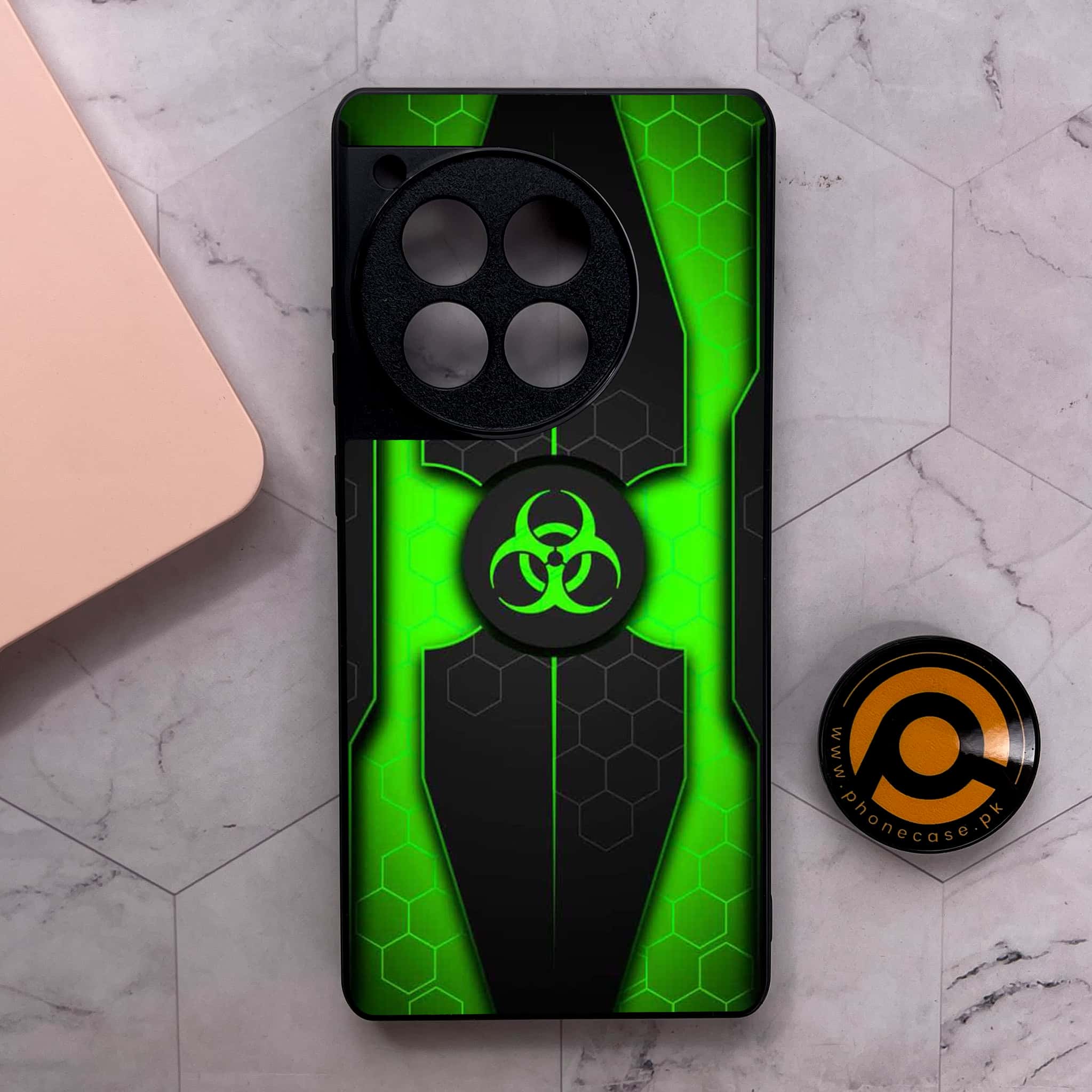 OnePlus 12R - Biohazard Sign Series - Premium Metal Printed soft Bumper shock Proof Case