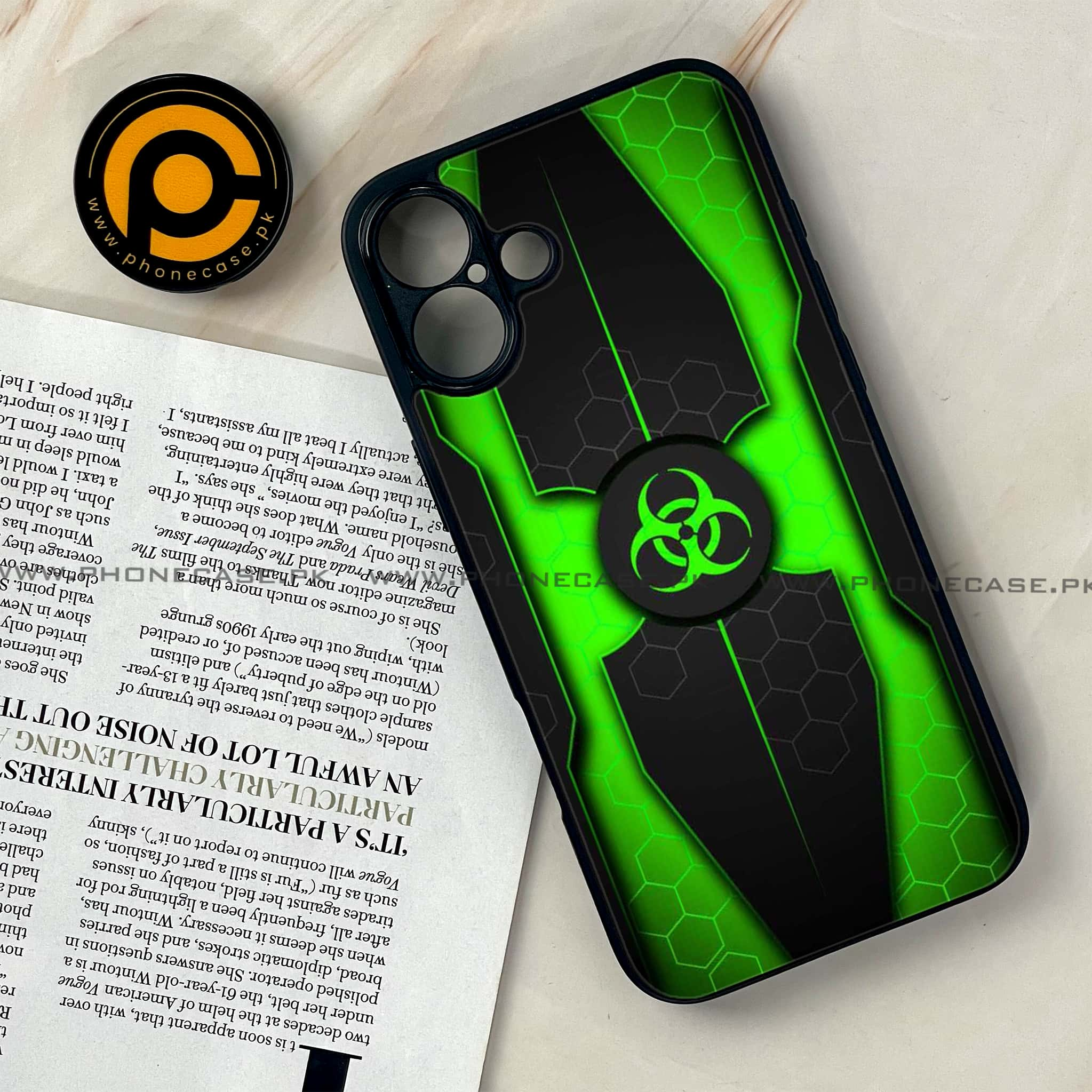 iPhone 16 Plus - Biohazard Sign Series - Premium Printed Glass soft Bumper shock Proof Case