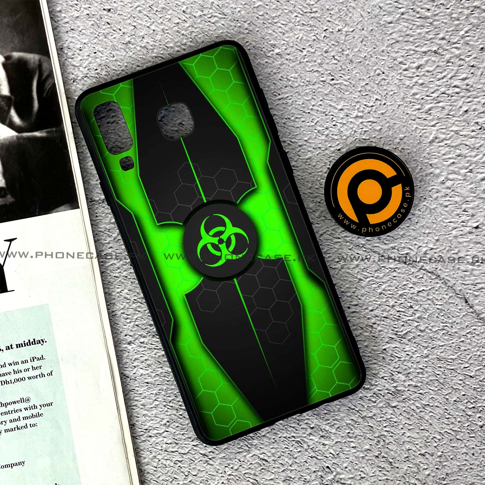 Samsung Galaxy A8 Star(A9 Star) - Biohazard Sign Series - Premium Printed Glass soft Bumper shock Proof Case