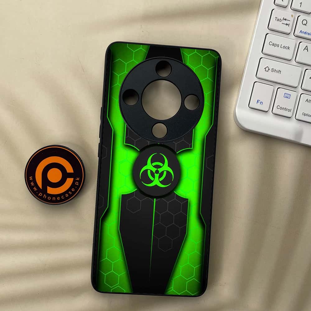 HONOR X9b 5G - Biohazard Sign Series - Premium Metal  Printed soft Bumper shock Proof Case