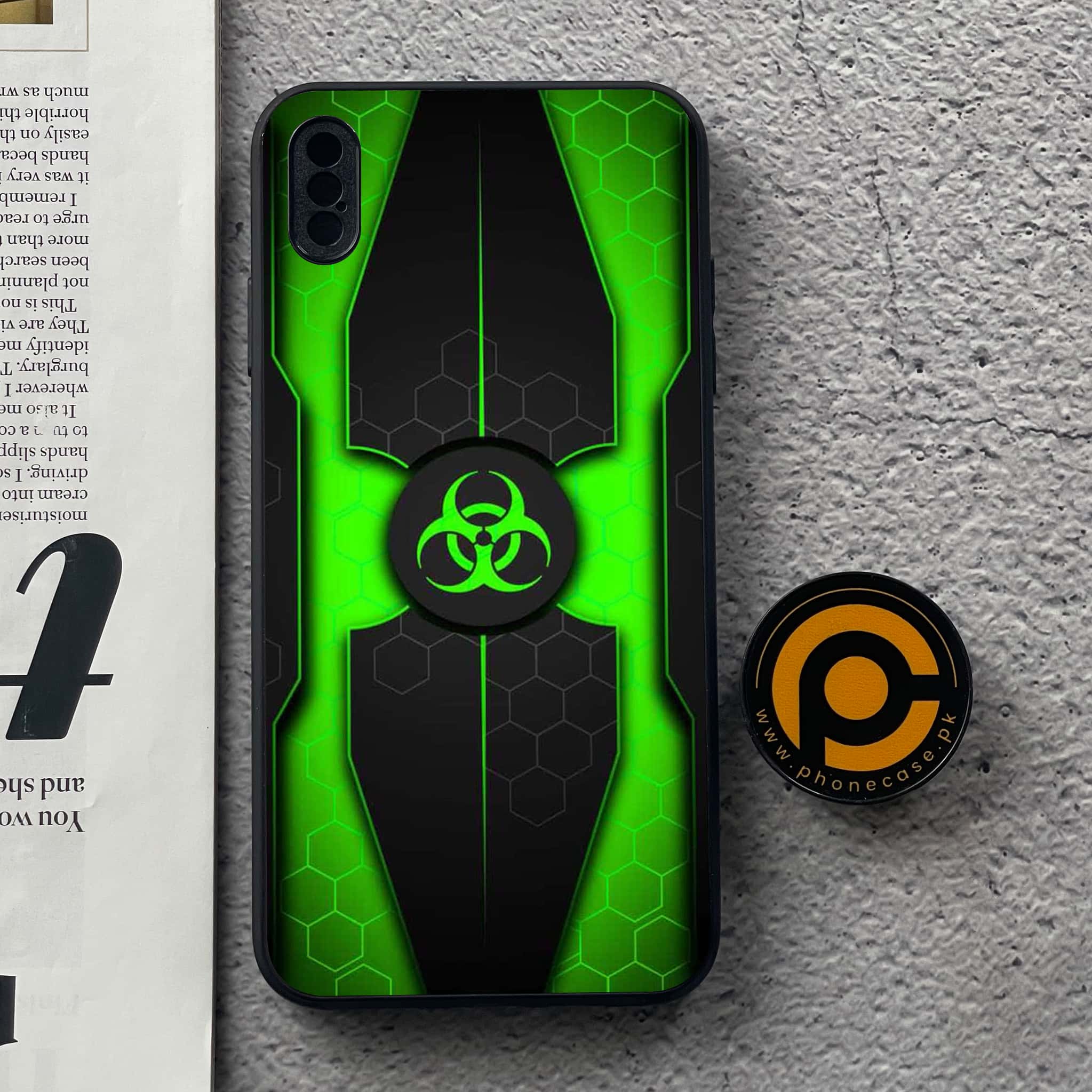 iPhone XS Max - Biohazard Sign Series - Premium Metal Printed soft Bumper shock Proof Case