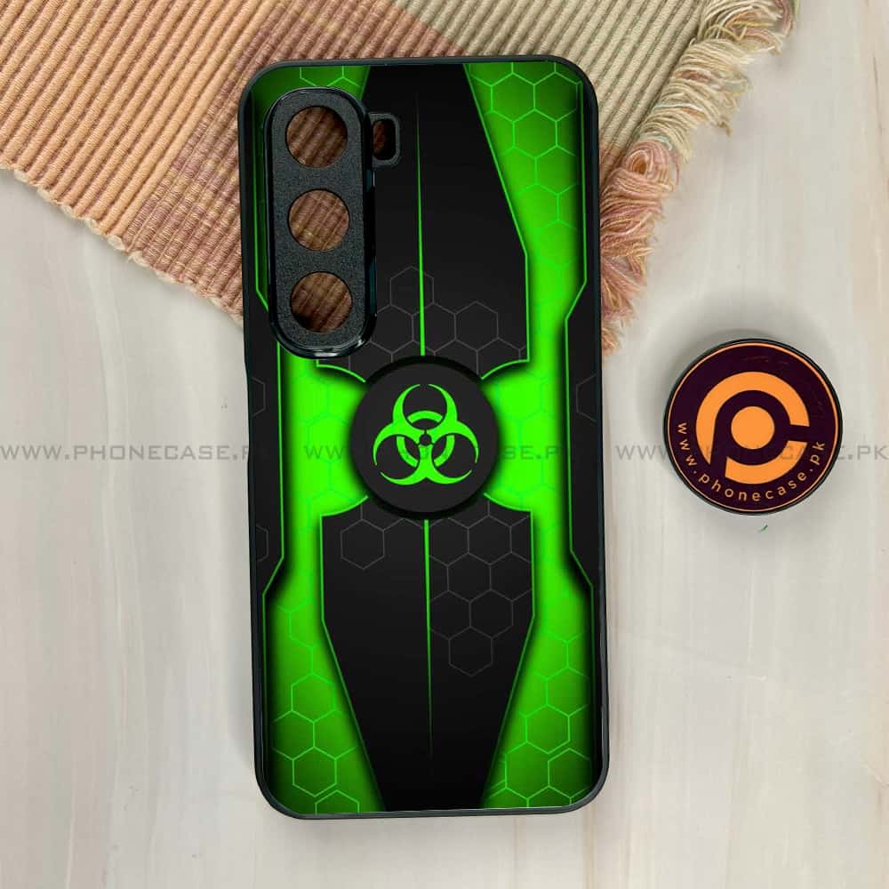 Infinix Hot 60i -  Biohazard Sign Series - Premium Metal Printed soft Bumper shock Proof Case