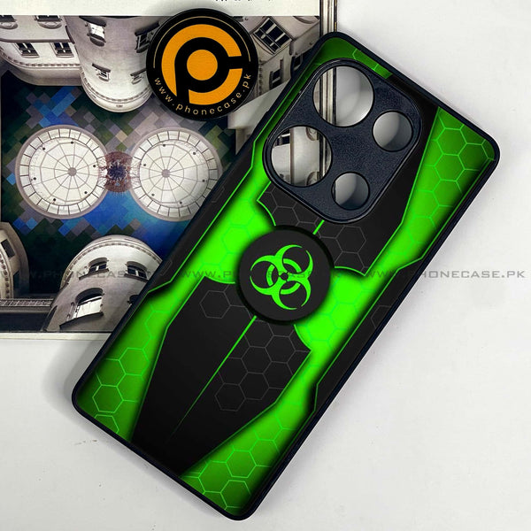 Redmi Note 13 Pro 4G - Biohazard Sign  Design 3  - Premium Metal Printed soft Bumper shock Proof Case  CS-30025