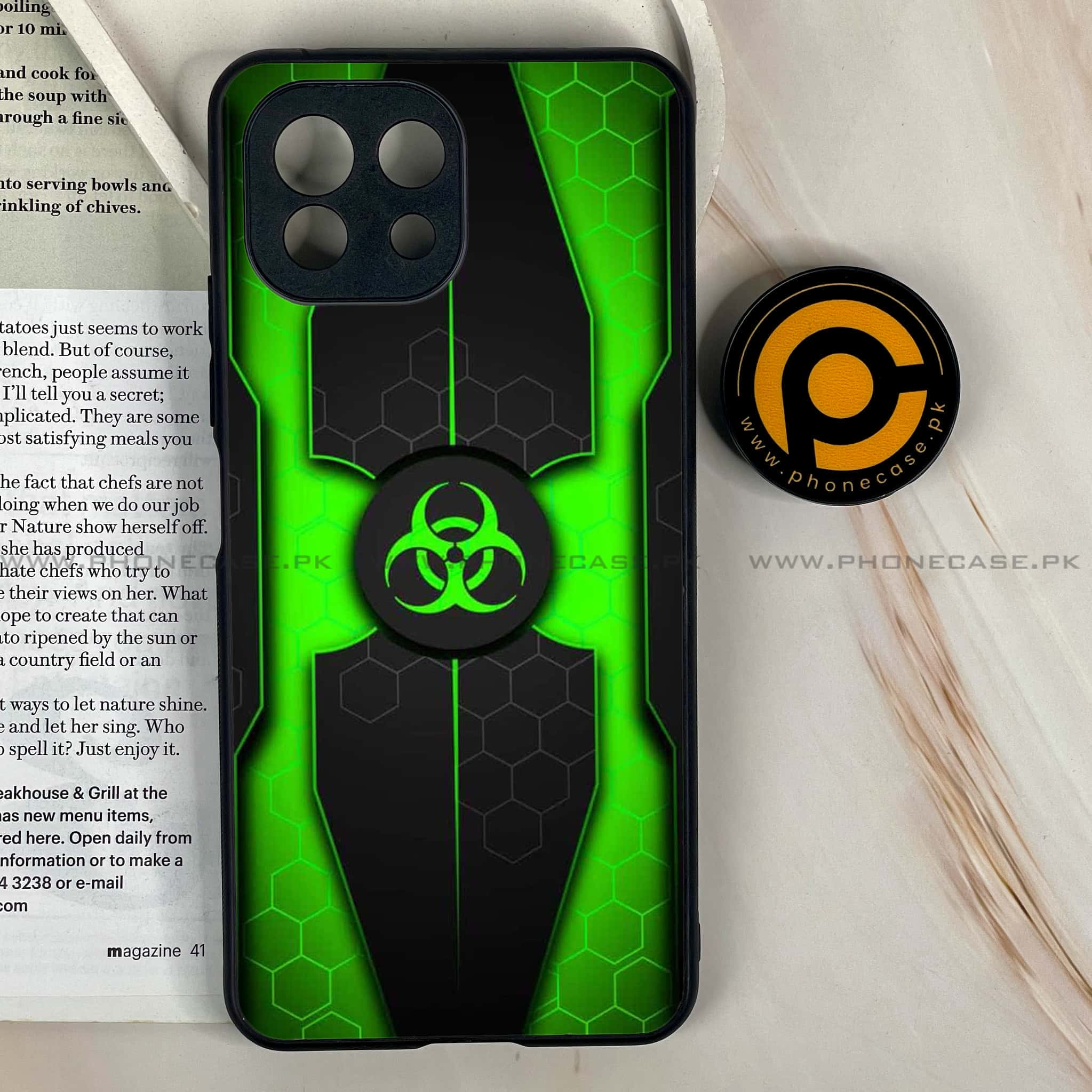 Mi 11 Lite - Biohazard Sign Series - Premium Printed Glass soft Bumper shock Proof Case