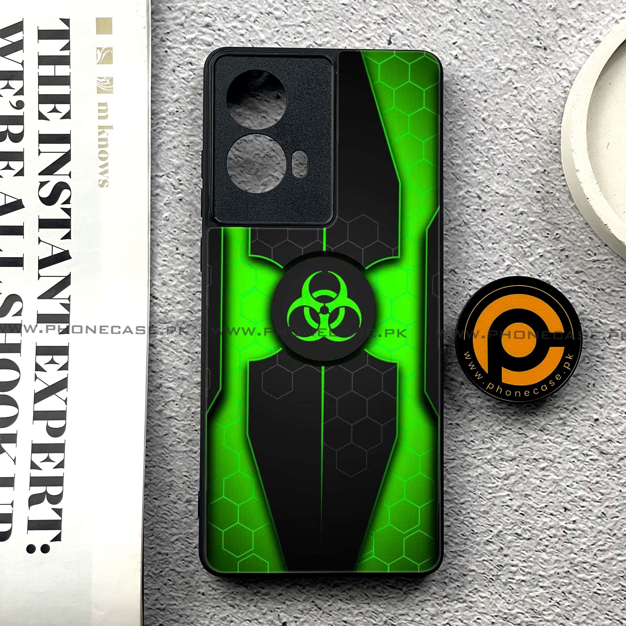 Moto G85 - Biohazard Sign Series - Premium Printed Glass soft Bumper shock Proof Case