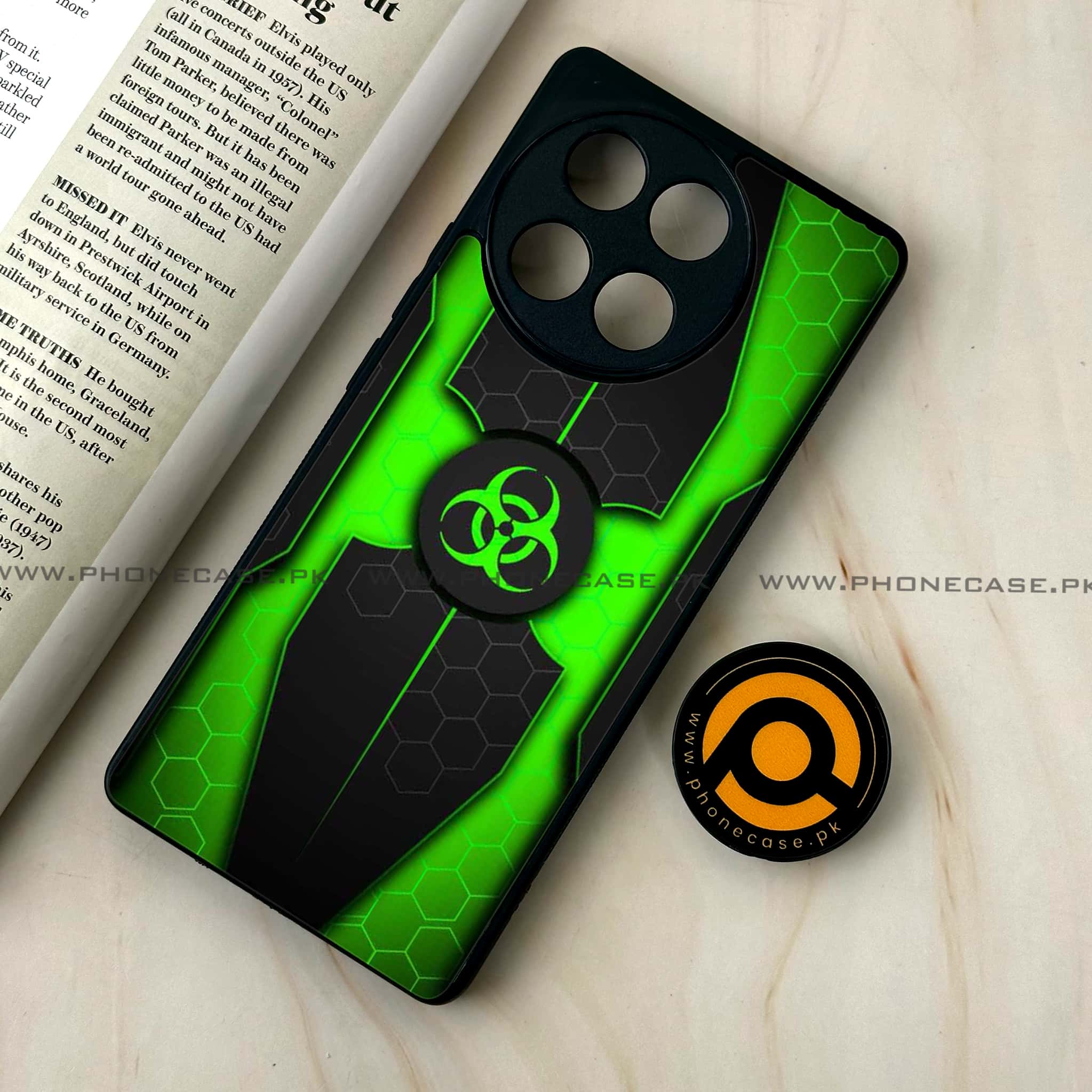 Tecno Camon 30s - Biohazard Sign Series - Premium Metal Printed soft Bumper shock Proof Case