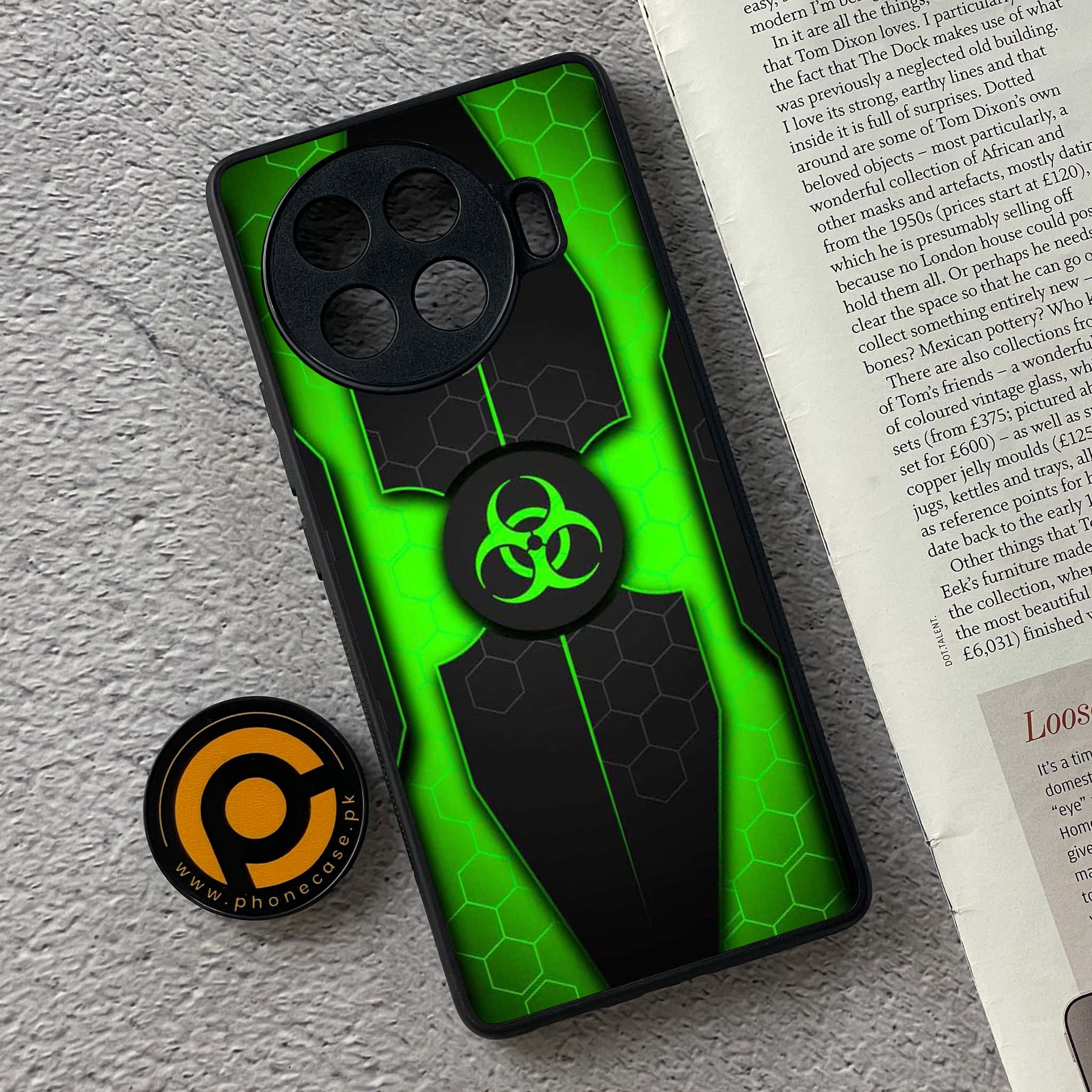 Tecno Spark 20 pro plus - Biohazard Sign Series - Premium Printed Glass soft Bumper shock Proof Case