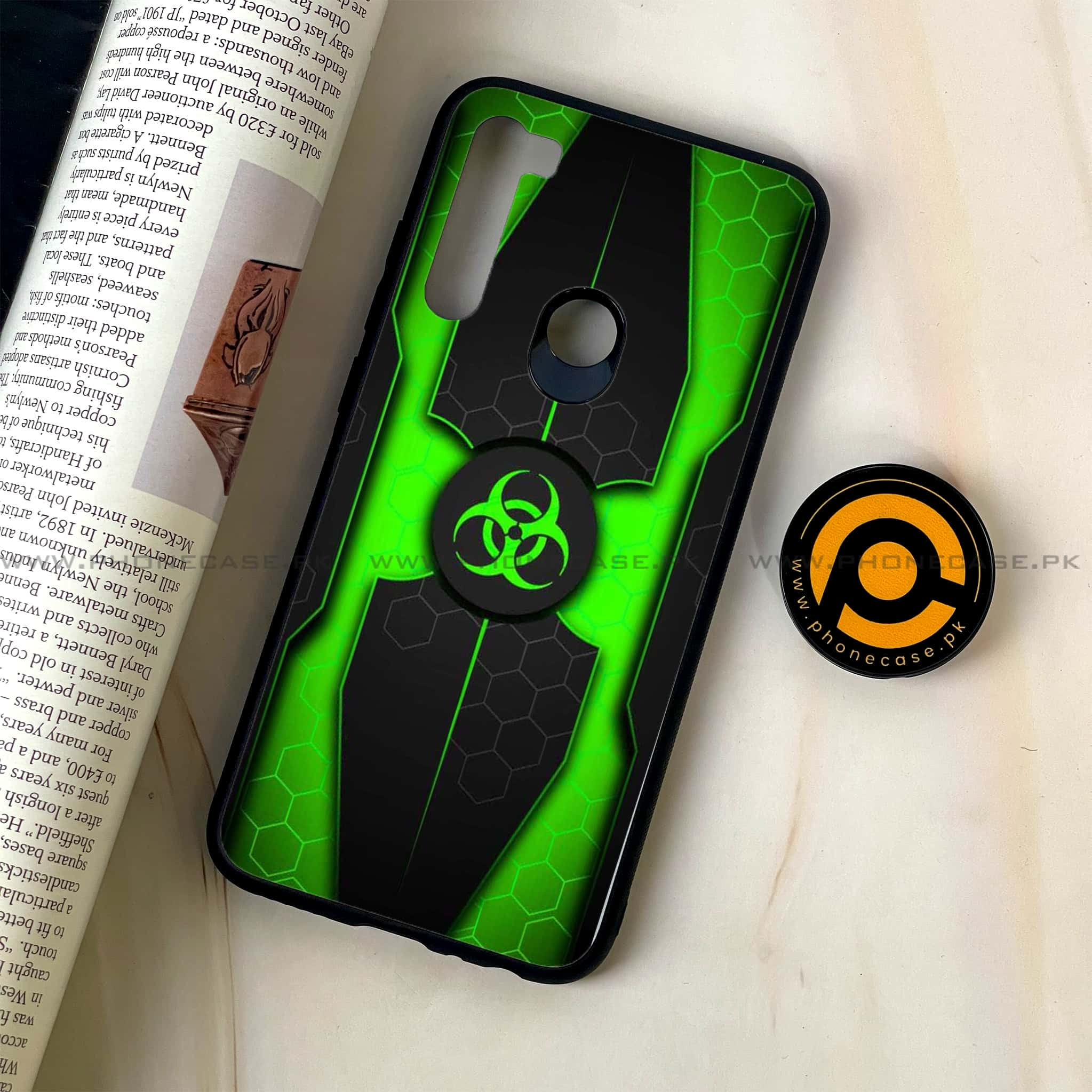 Redmi Note 8 - Biohazard Sign Series - Premium Printed Glass soft Bumper shock Proof Case