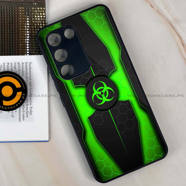 Vivo Y100 - Biohazard Sign Design 3- Premium Printed Glass soft Bumper shock Proof Case CS-46362