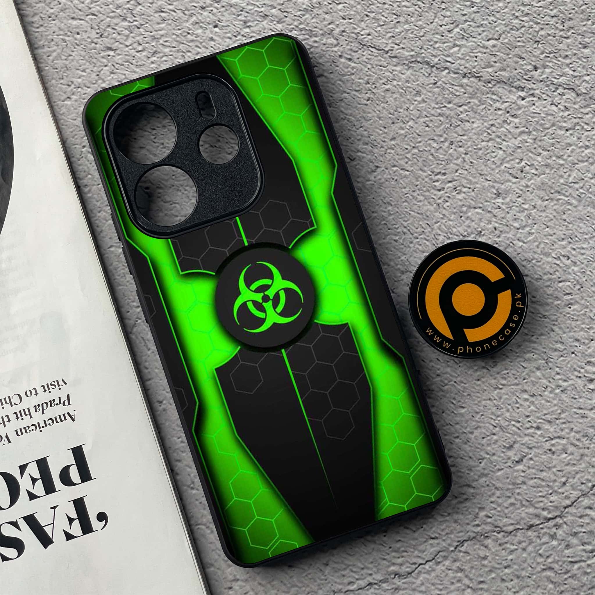 Xiaomi Redmi Note 14 - Biohazard Sign Series - Premium Printed Glass soft Bumper shock Proof Case