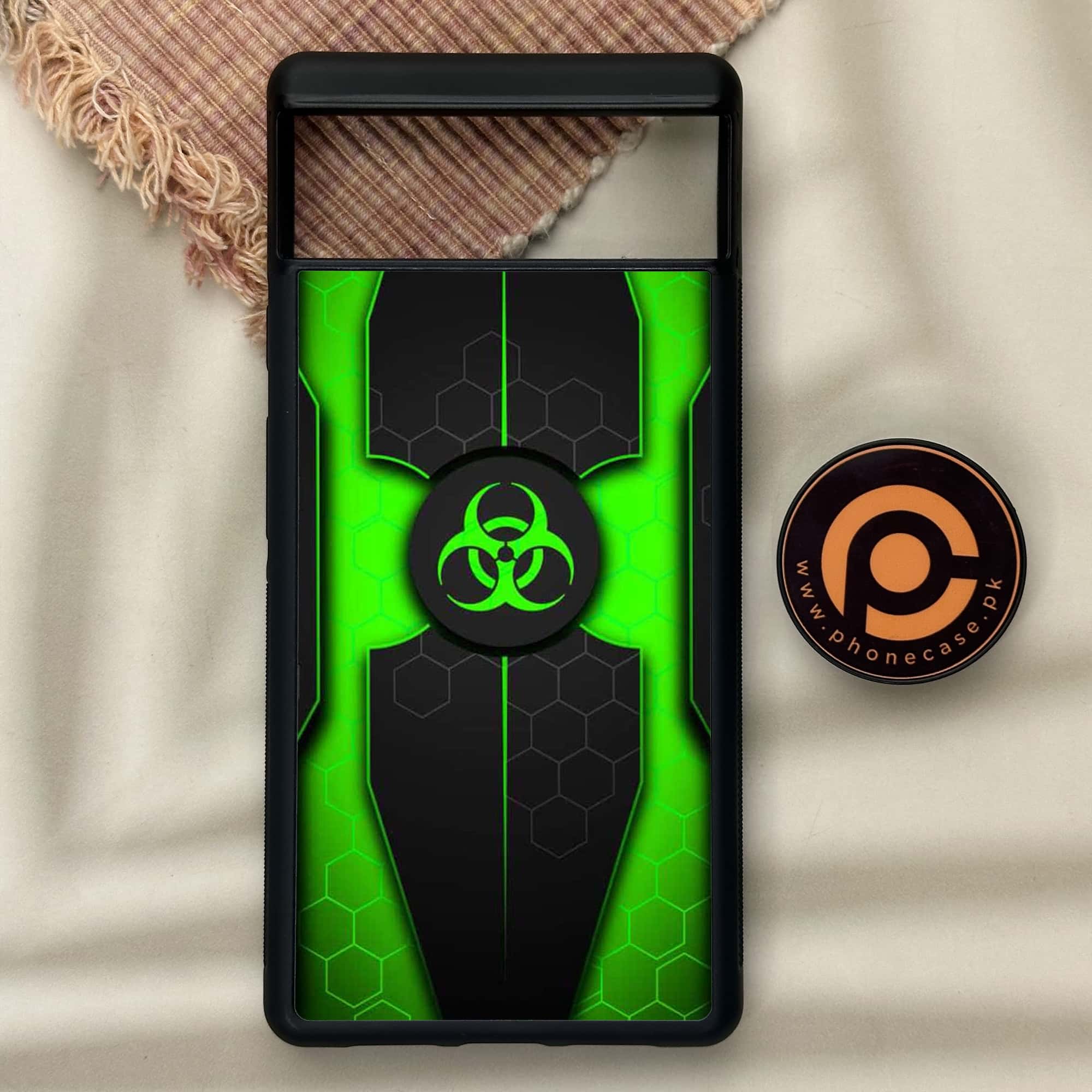 Google Pixel 6 - Biohazard Sign Series - Premium Metal Printed soft Bumper Shock Proof Case