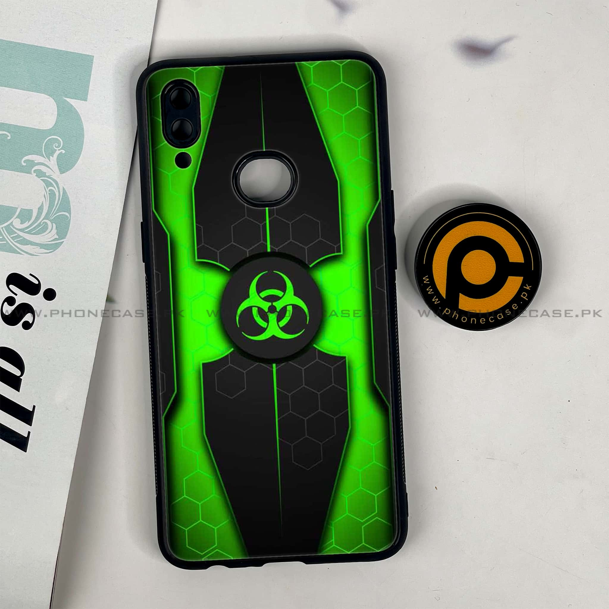 Galaxy A10s - Biohazard Sign Series - Premium Printed Glass soft Bumper shock Proof Case