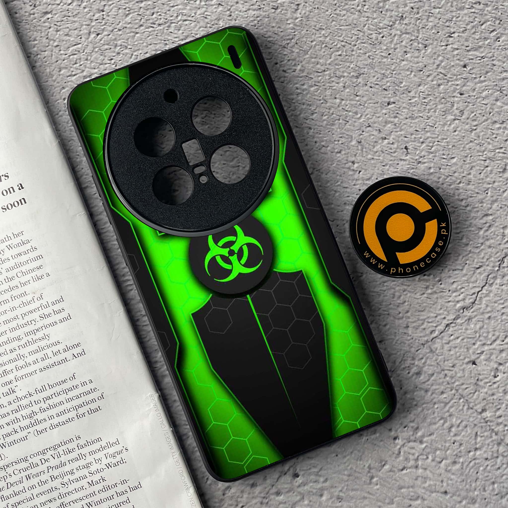 Vivo X200 Pro - Biohazard Sign Series - Premium Metal  Printed soft Bumper shock Proof Case