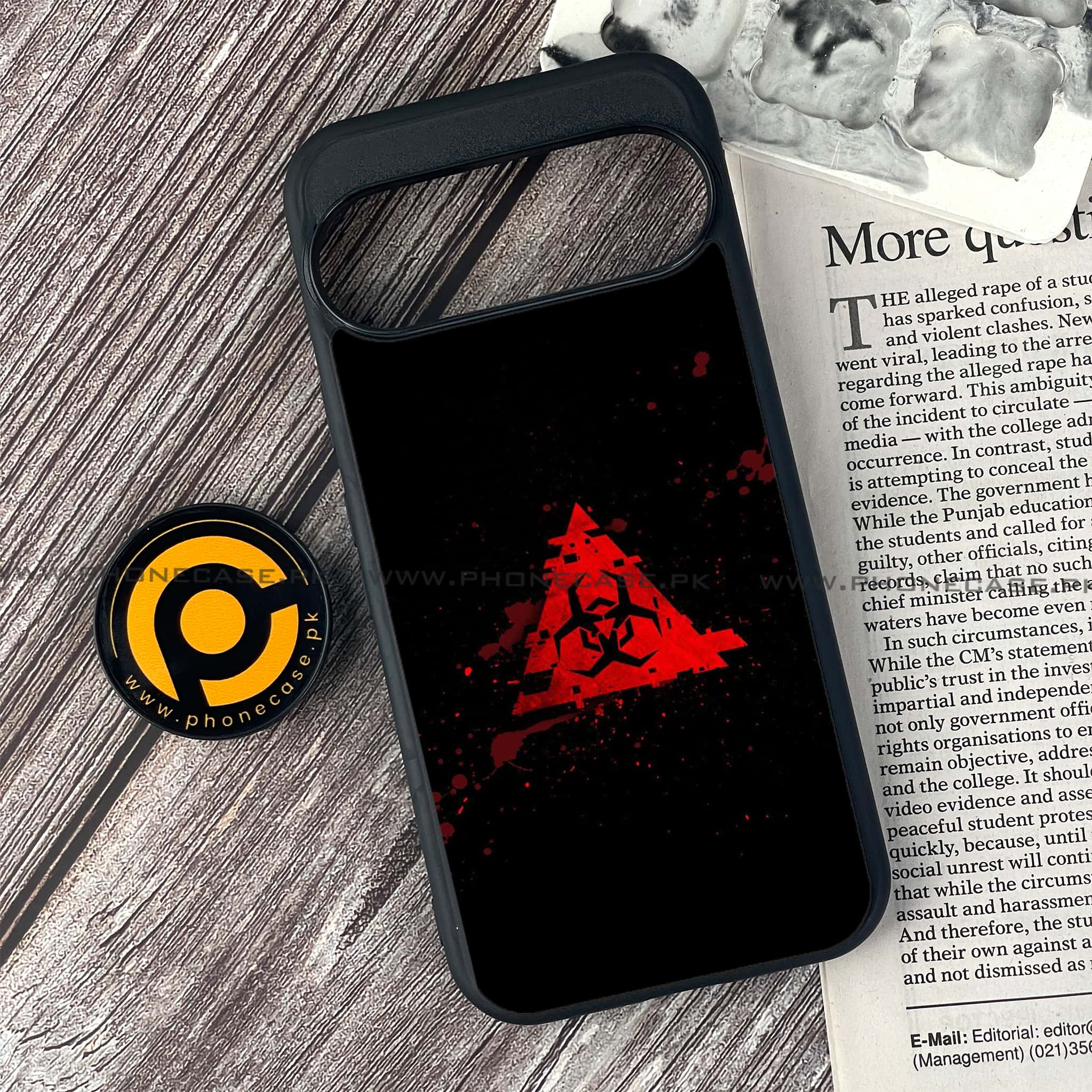 Google Pixel 9 Pro - Biohazard Sign Series - Premium Printed Glass soft Bumper shock Proof Case