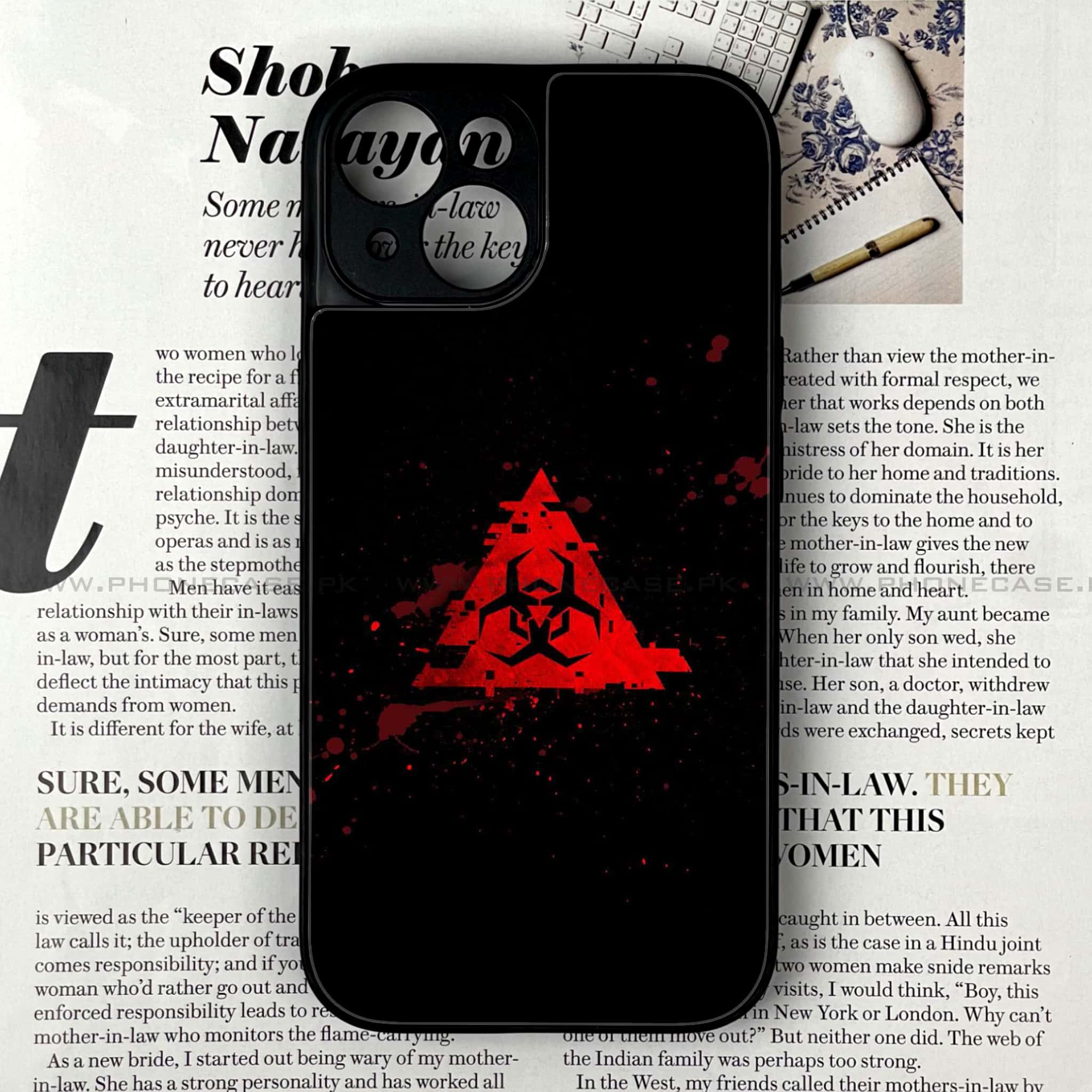 iPhone 13  - Biohazard Sign- Premium Printed Glass soft Bumper shock Proof Case