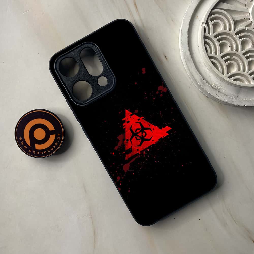 Oppo Reno 14 5G - Biohazard Sign Series - Premium Metal Printed soft Bumper shock Proof Case