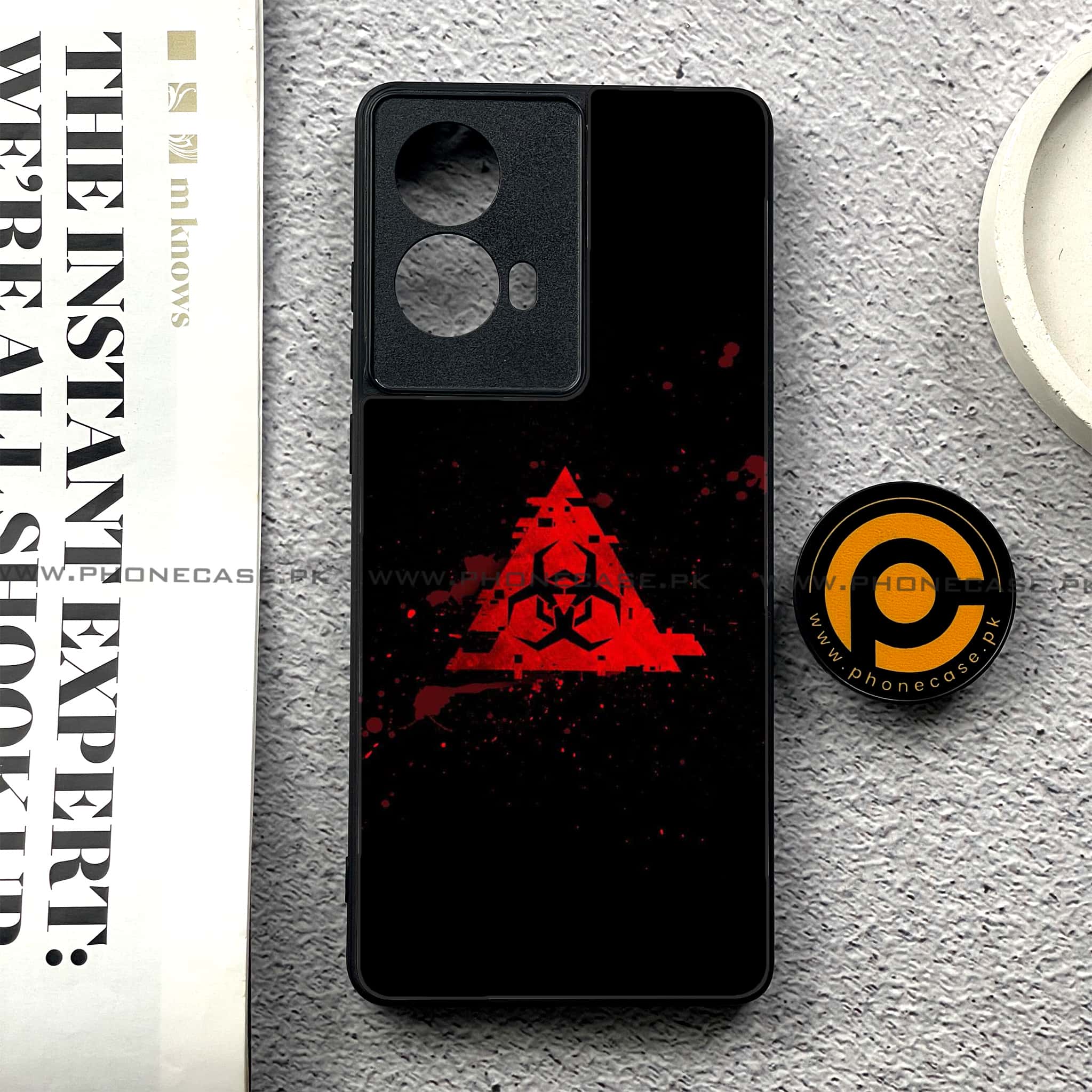 Moto G85 - Biohazard Sign Series - Premium Printed Glass soft Bumper shock Proof Case