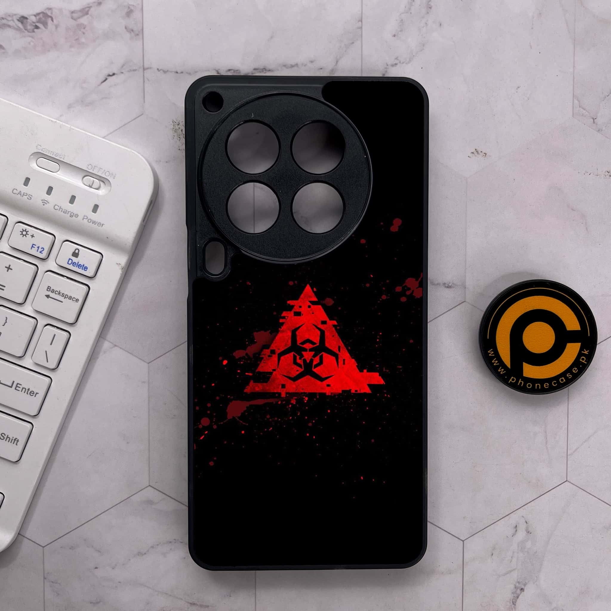 Tecno Camon 30 Premier - Biohazard Sign Series - Premium Metal Printed soft Bumper shock Proof Case