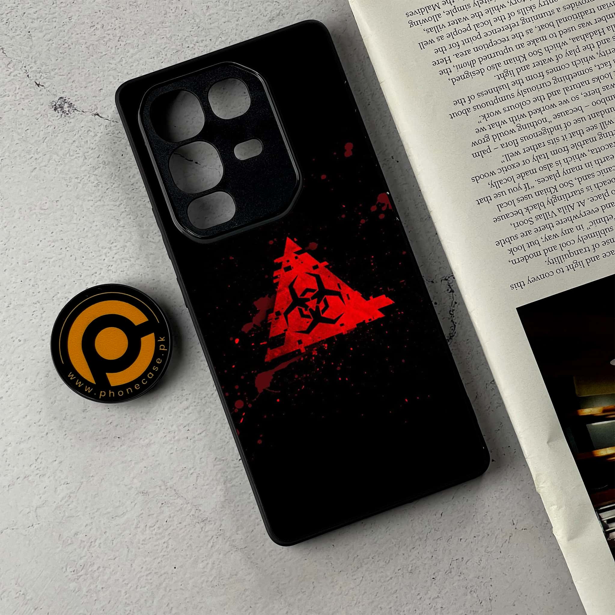 Infinix Note 50 Pro Plus - Biohazard Sign Series - Premium Metal Printed Soft Bumper Shockproof Case