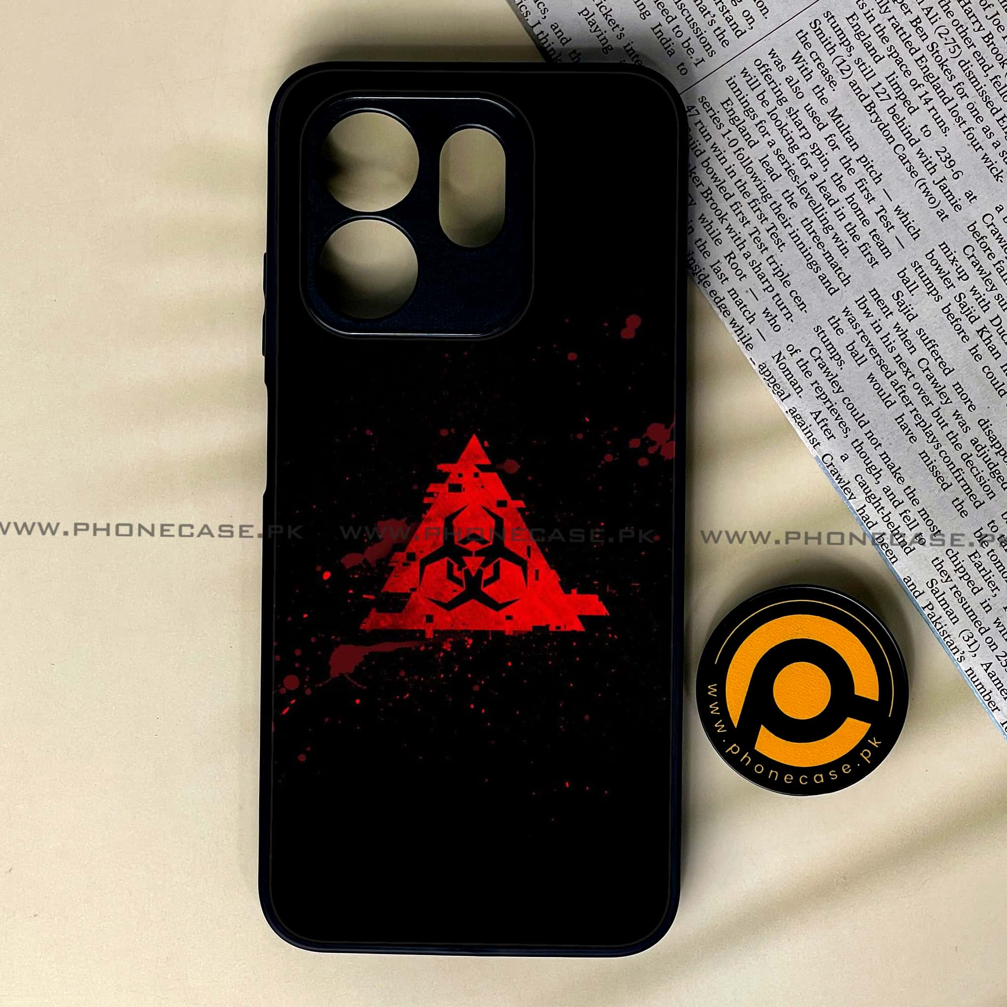 Infinix Smart 9 HD - Biohazard Sign Series - Premium Metal Printed soft Bumper shock Proof Case
