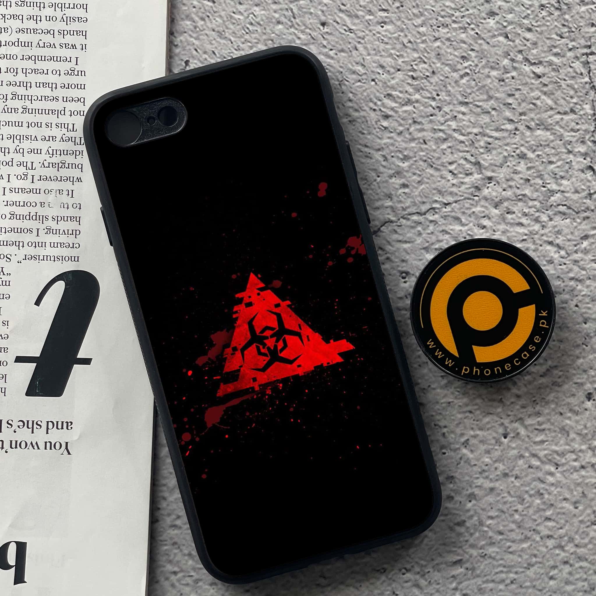 iPhone 7 / 8 - Biohazard Sign Series - Premium Printed Glass soft Bumper shock Proof Case