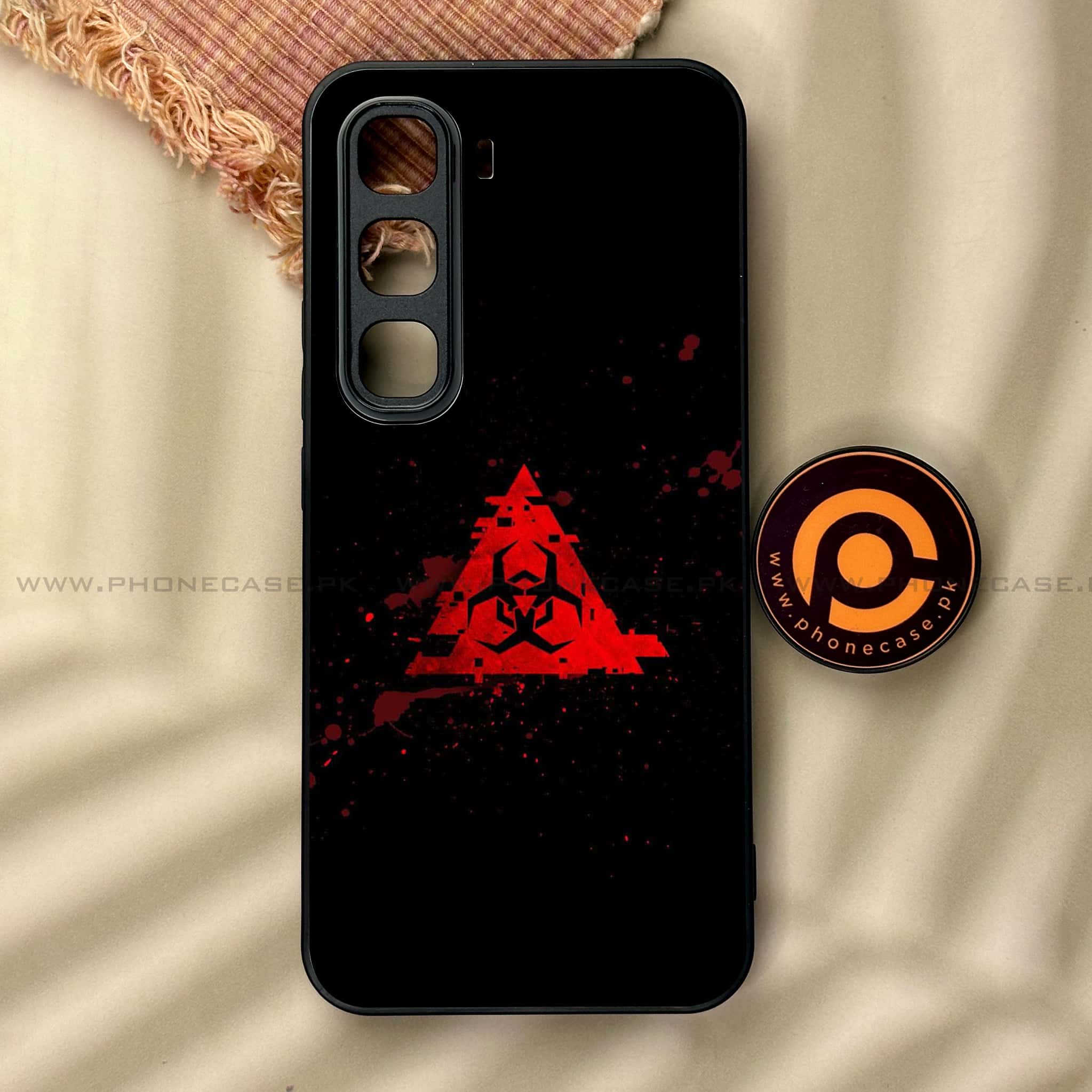 Infinix Hot 60 Pro -  Biohazard Sign Series - Premium Metal Printed soft Bumper shock Proof Case