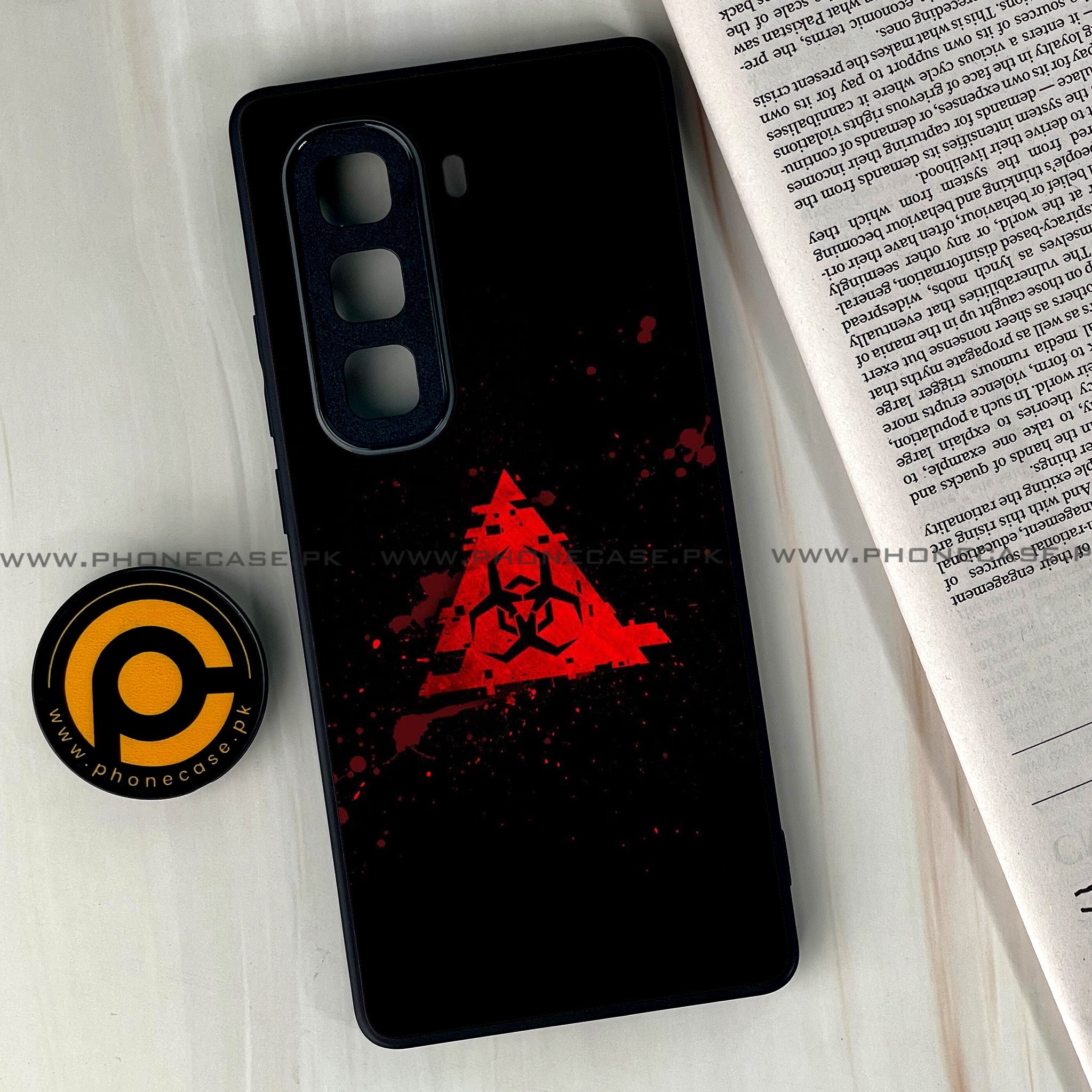 Infinix Hot 60 Pro Plus -  Biohazard Sign Series - Premium Metal Printed soft Bumper shock Proof Case