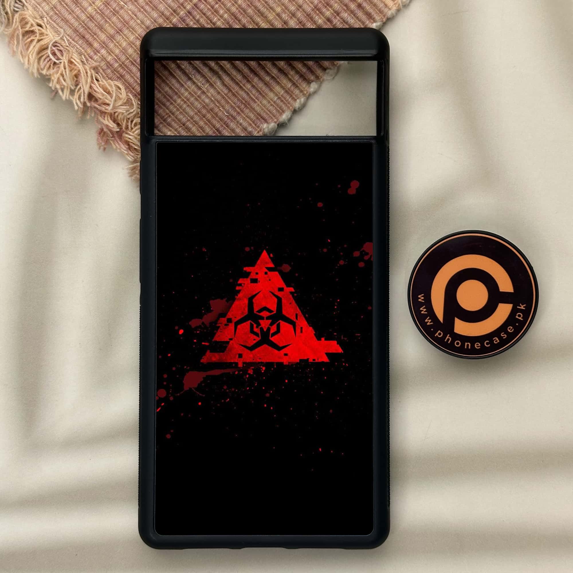 Google Pixel 6 - Biohazard Sign Series - Premium Metal Printed soft Bumper Shock Proof Case