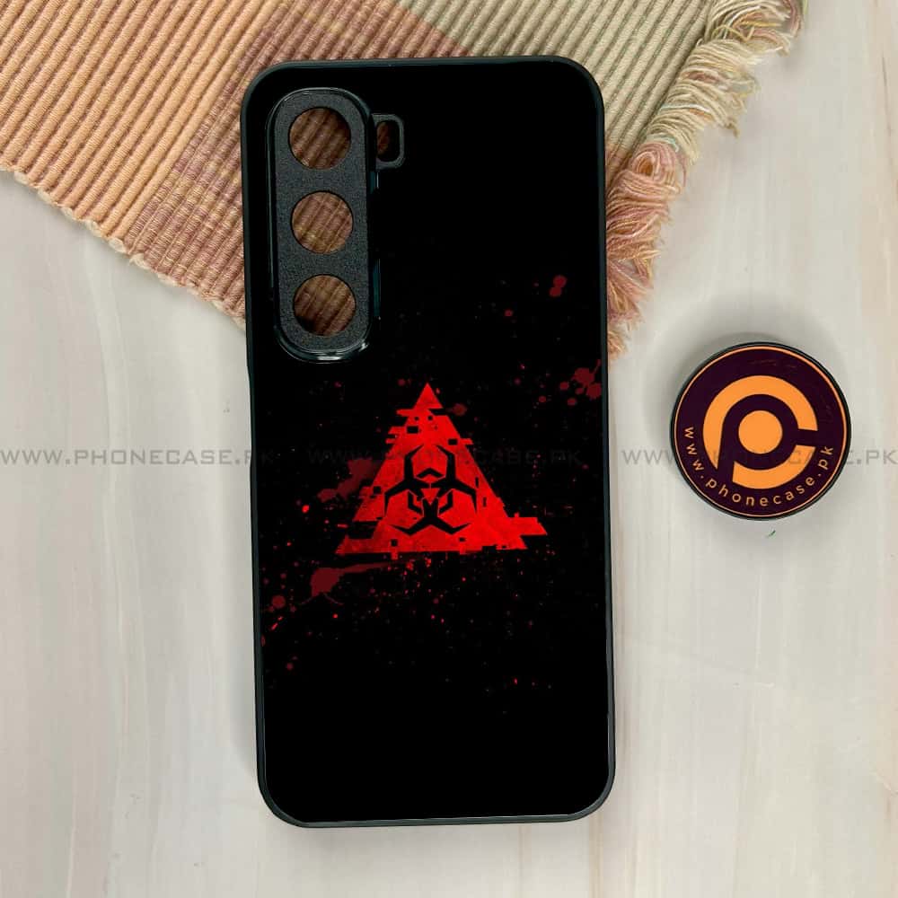 Infinix Hot 60i -  Biohazard Sign Series - Premium Metal Printed soft Bumper shock Proof Case