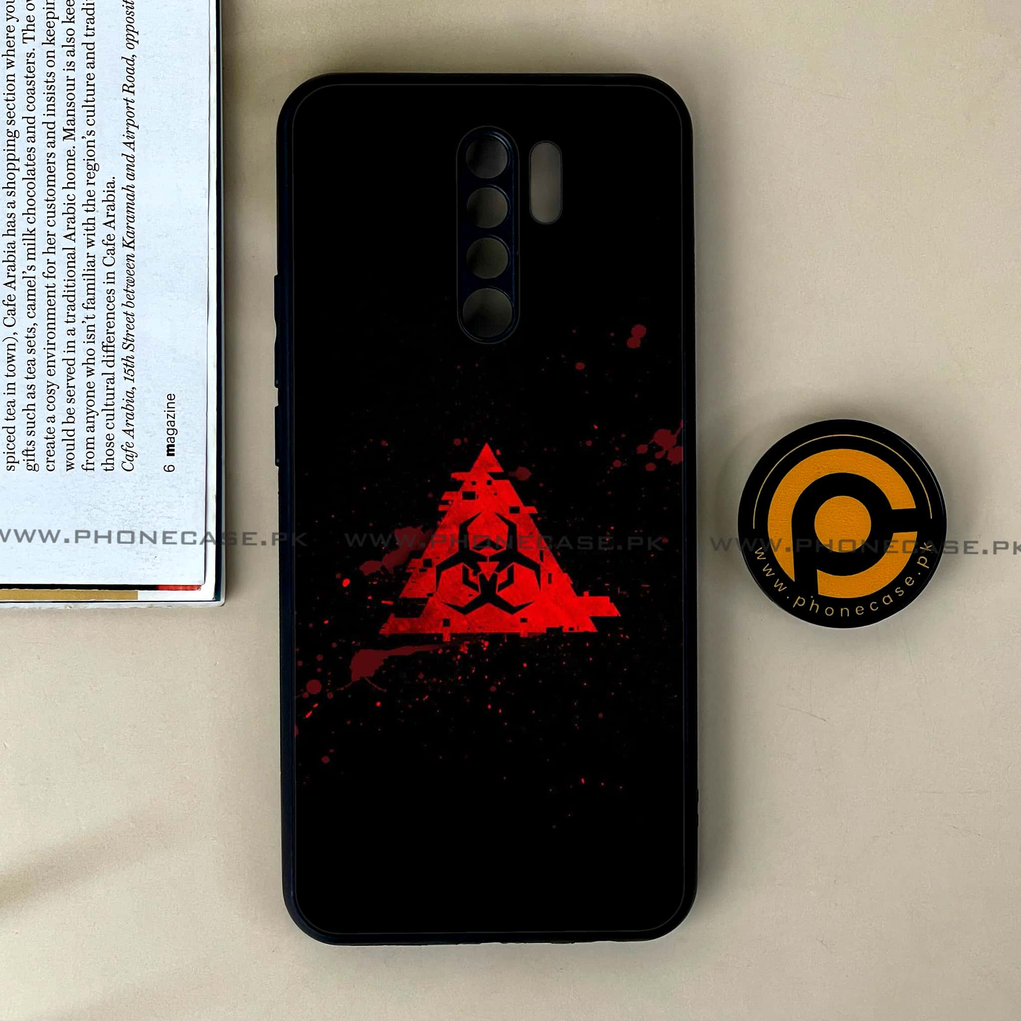 Xiaomi Redmi 9 - Biohazard Sign Series - Premium Printed Glass soft Bumper shock Proof Case