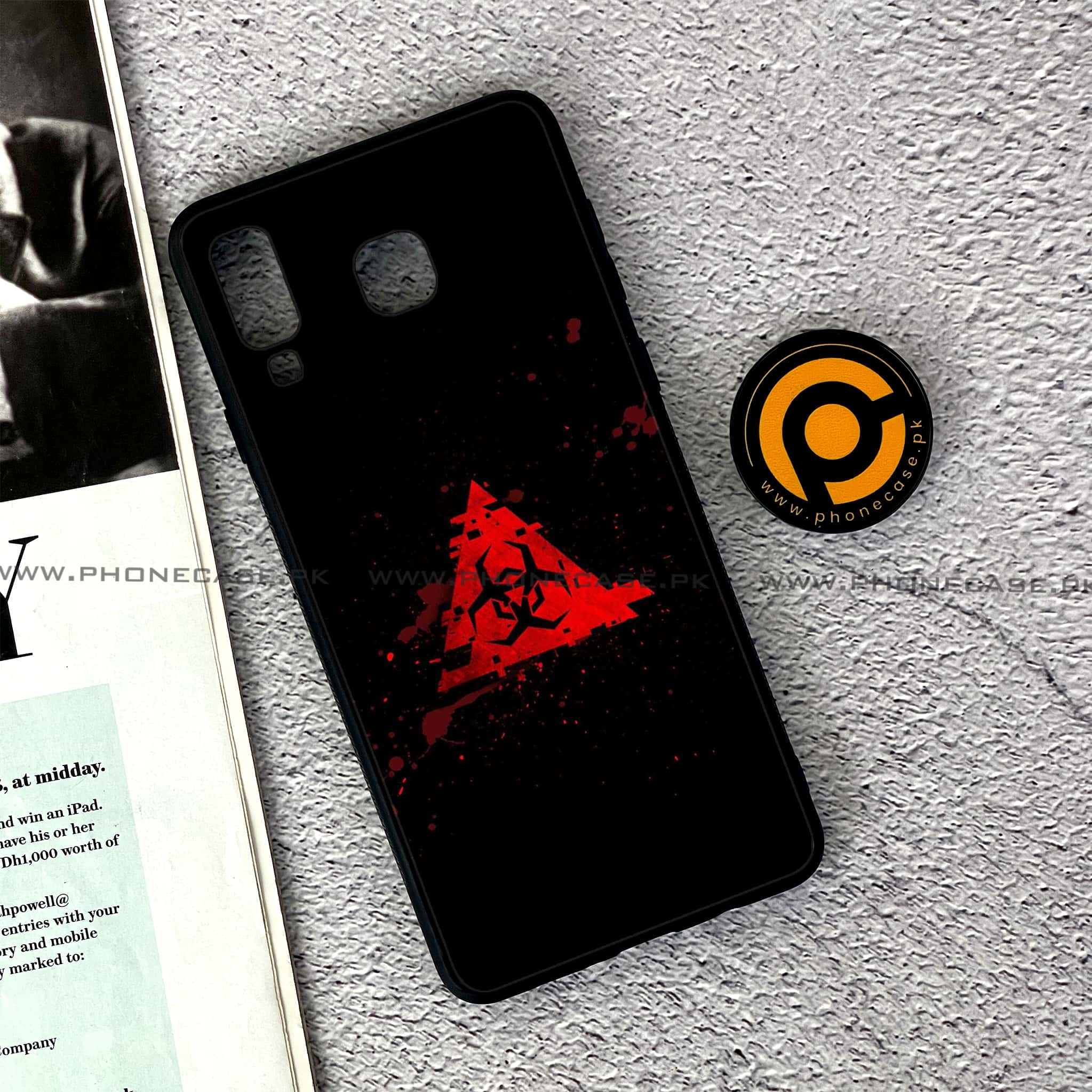 Samsung Galaxy A8 Star(A9 Star) - Biohazard Sign Series - Premium Printed Glass soft Bumper shock Proof Case