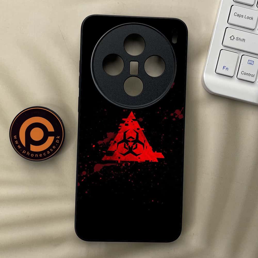 Vivo X200 - Biohazard Sign Series - Premium Metal  Printed soft Bumper shock Proof Case