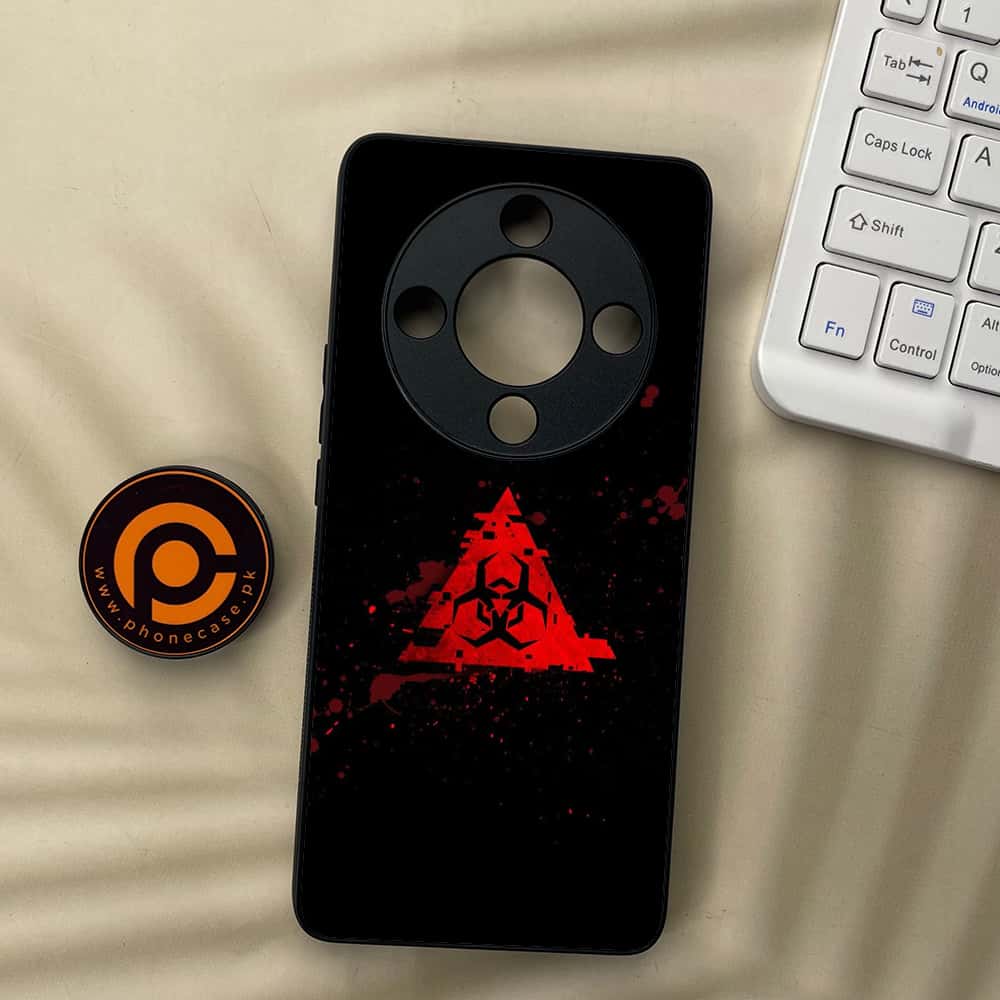 HONOR X9b 5G - Biohazard Sign Series - Premium Metal  Printed soft Bumper shock Proof Case
