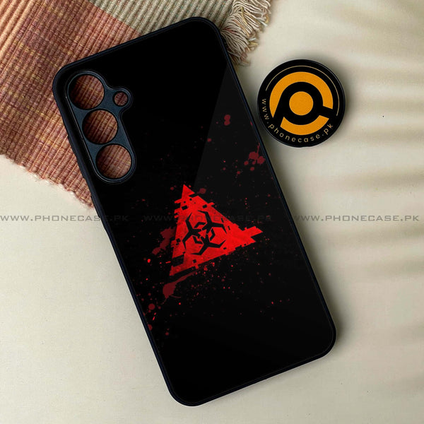 Galaxy A55 5G - Biohazard Sign Design 4  -  Premium Metal Printed soft Bumper shock Proof Case CS-34846