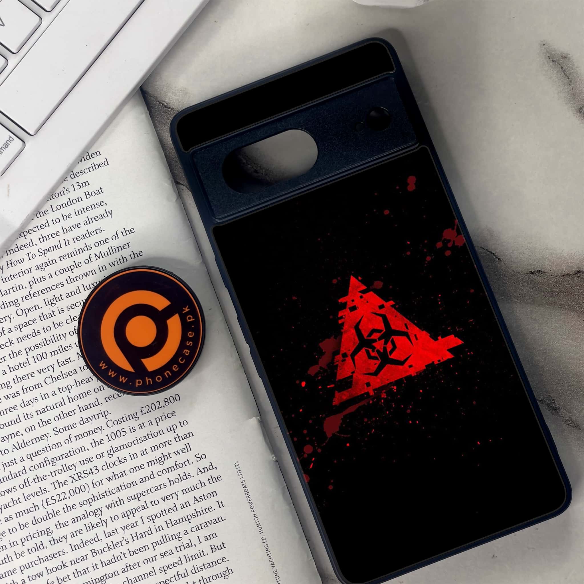 Google Pixel 7 - Biohazard Sign Series - Premium Metal Printed soft Bumper Shock Proof Case