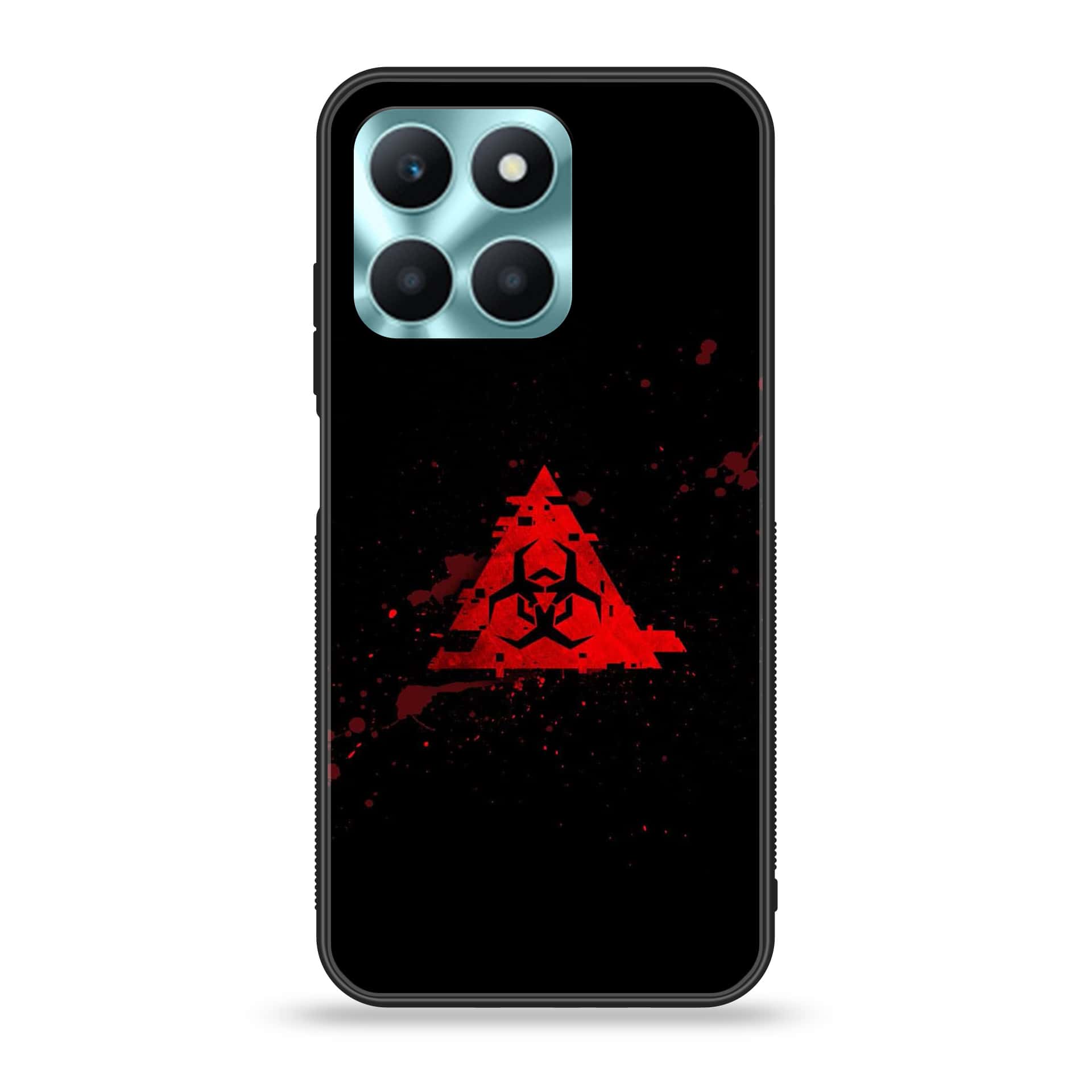Honor X6a - Biohazard Sign Series - Premium Printed Glass soft Bumper shock Proof Case