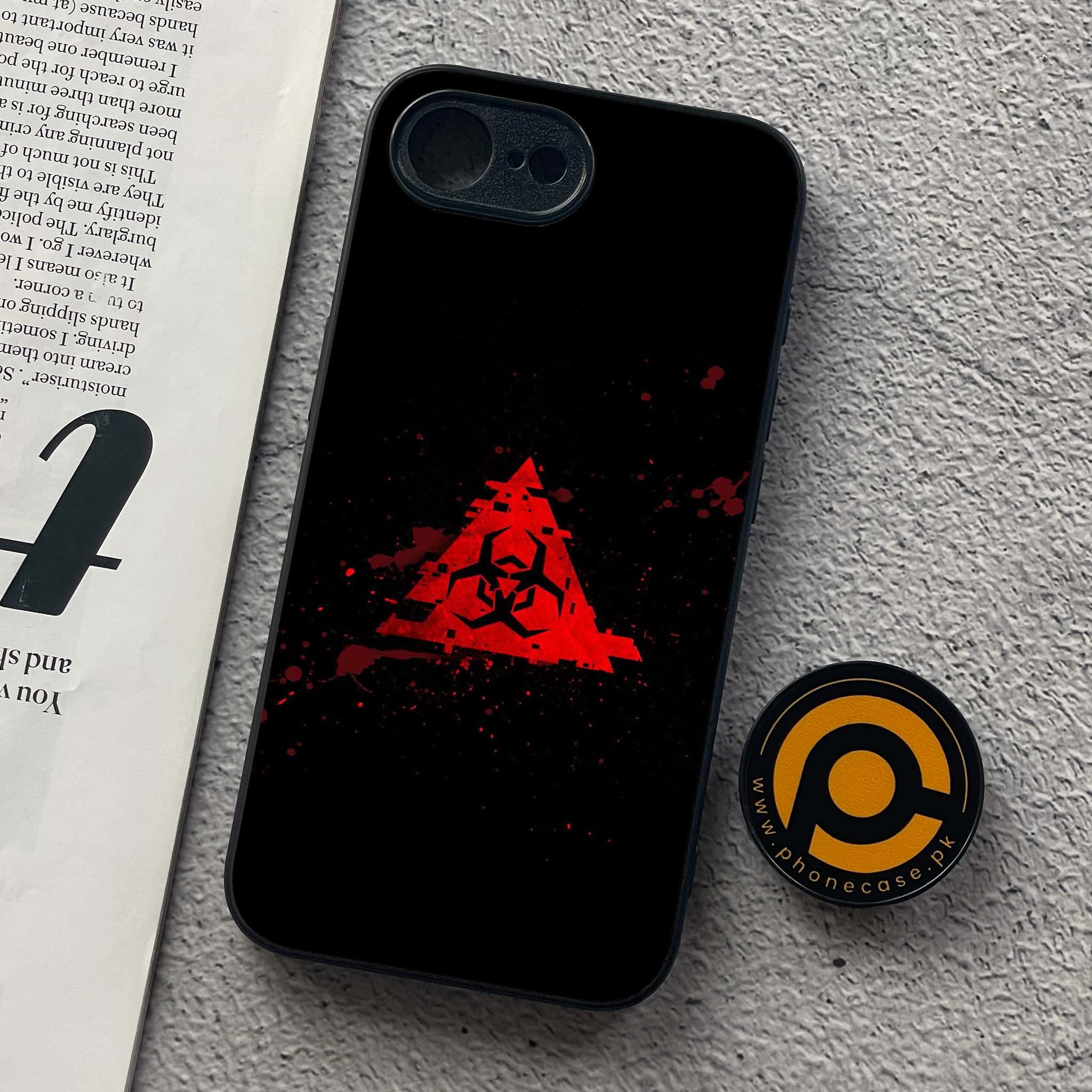 iPhone 16e - Biohazard Sign Series - Premium Metal  Printed soft Bumper shock Proof Case