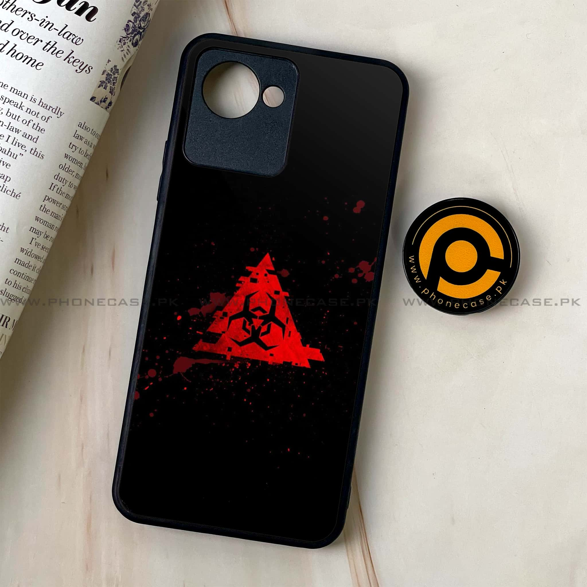 Realme C30 - Biohazard Sign Series - Premium Printed Glass soft Bumper shock Proof Case