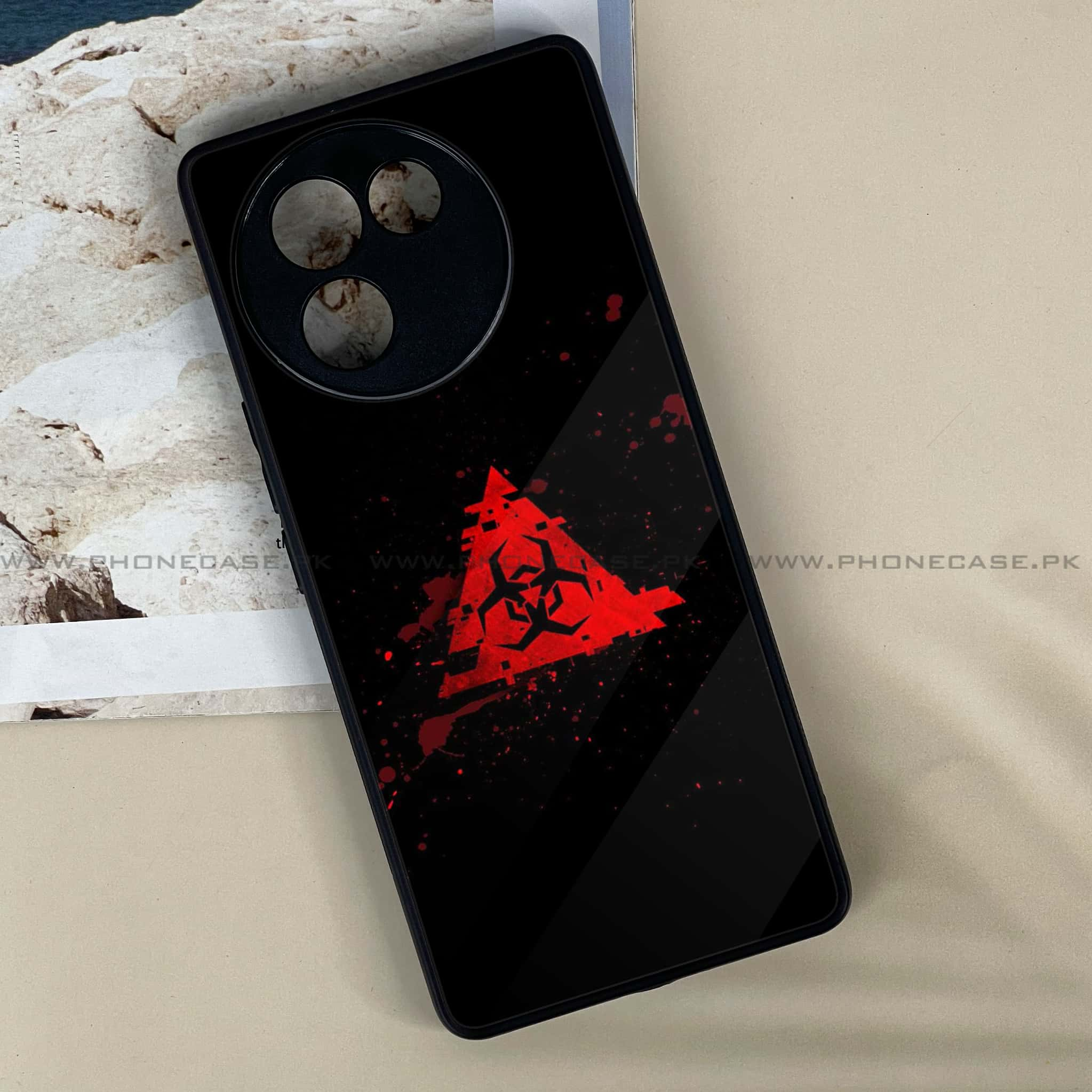 Vivo V30E - Biohazard Sign Series - Premium Printed Metal soft Bumper shock Proof Case