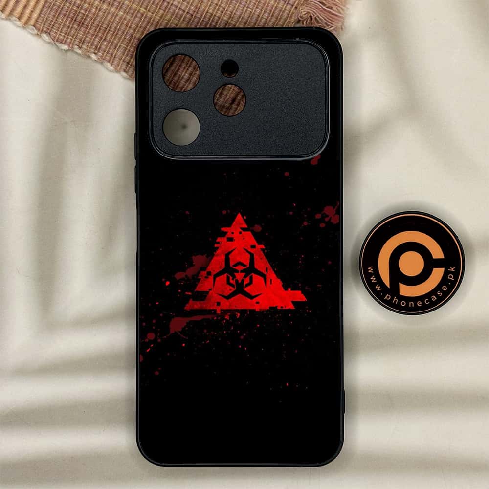 Tecno Spark 40 - Biohazard Sign Series - Premium Metal Printed soft Bumper shock Proof Case