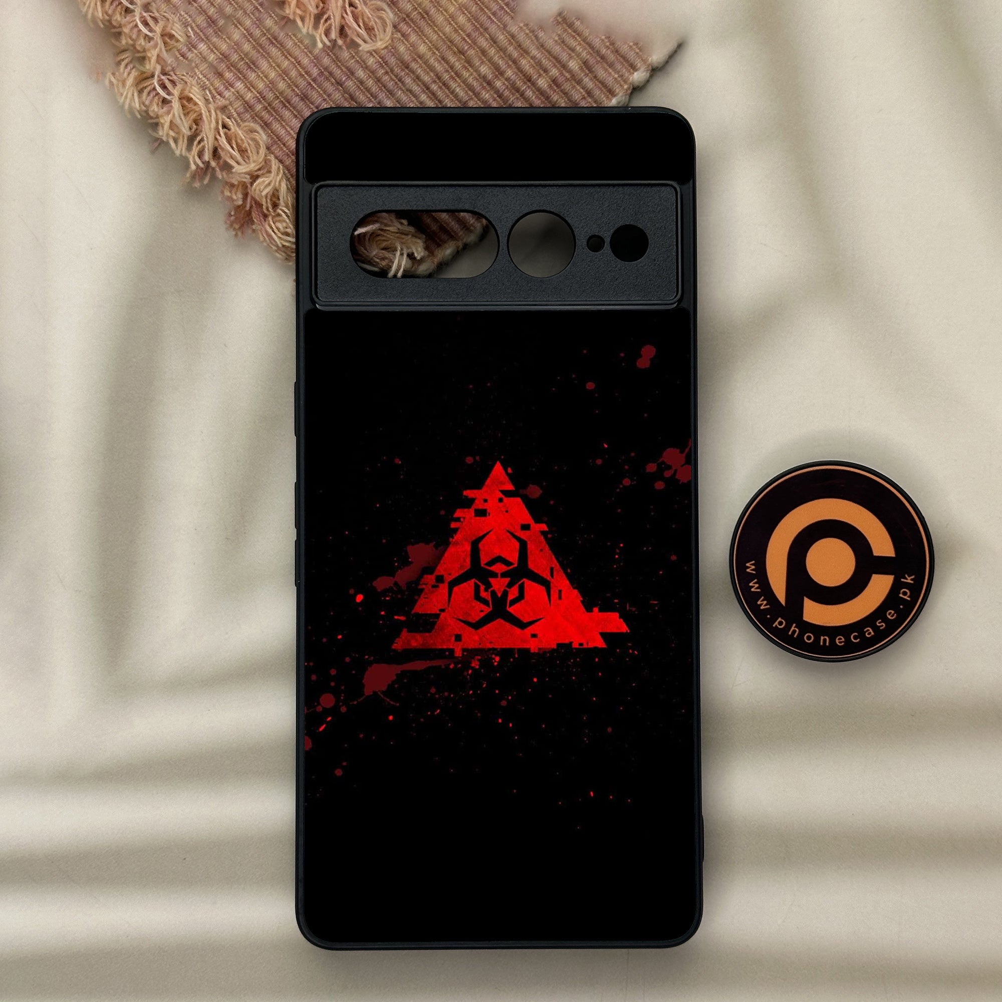 Google Pixel 7 Pro - Biohazard Sign Series - Premium Metal Printed soft Bumper Shock Proof Case