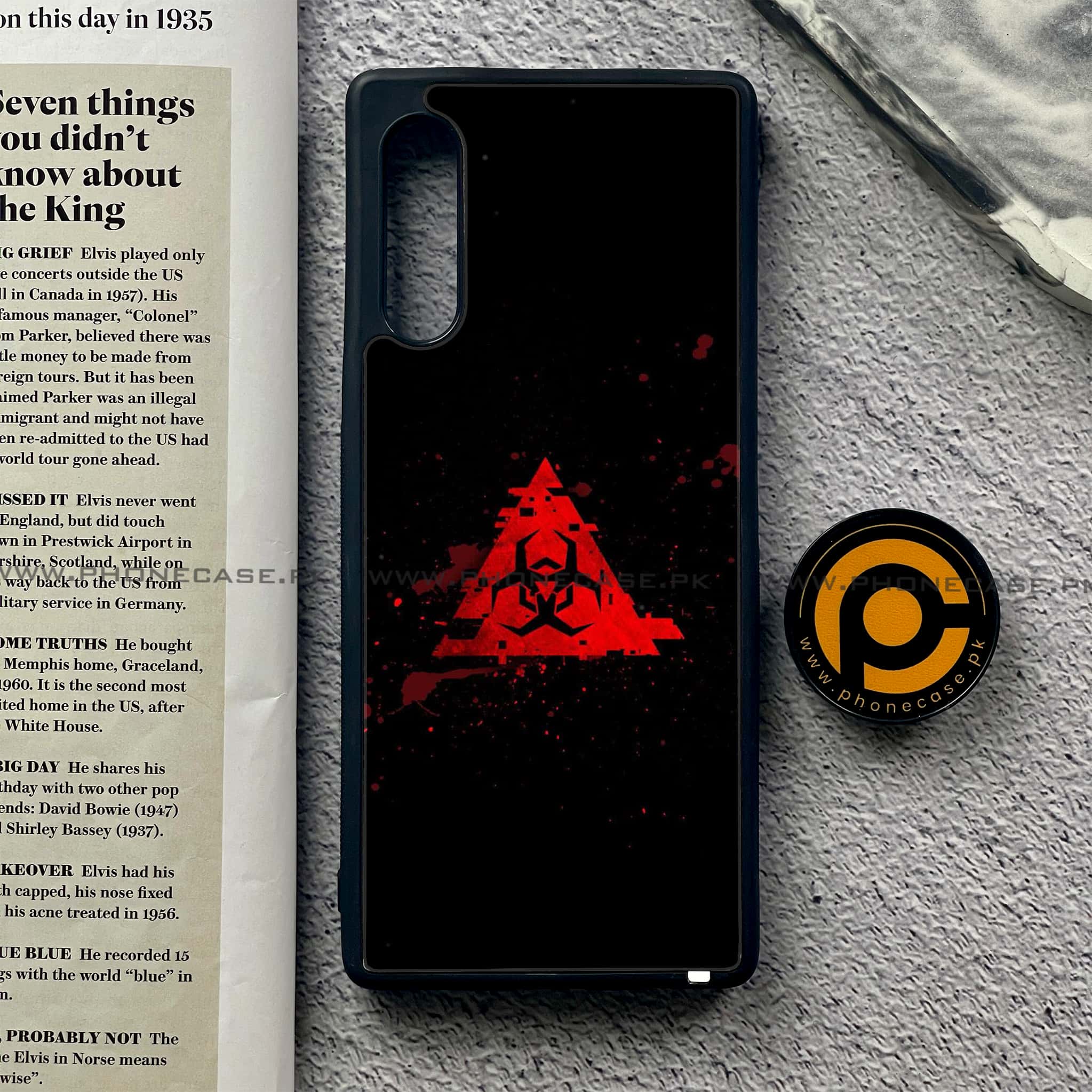 LG Velvet - Biohazard Sign Series - Premium Printed Glass soft Bumper shock Proof Case