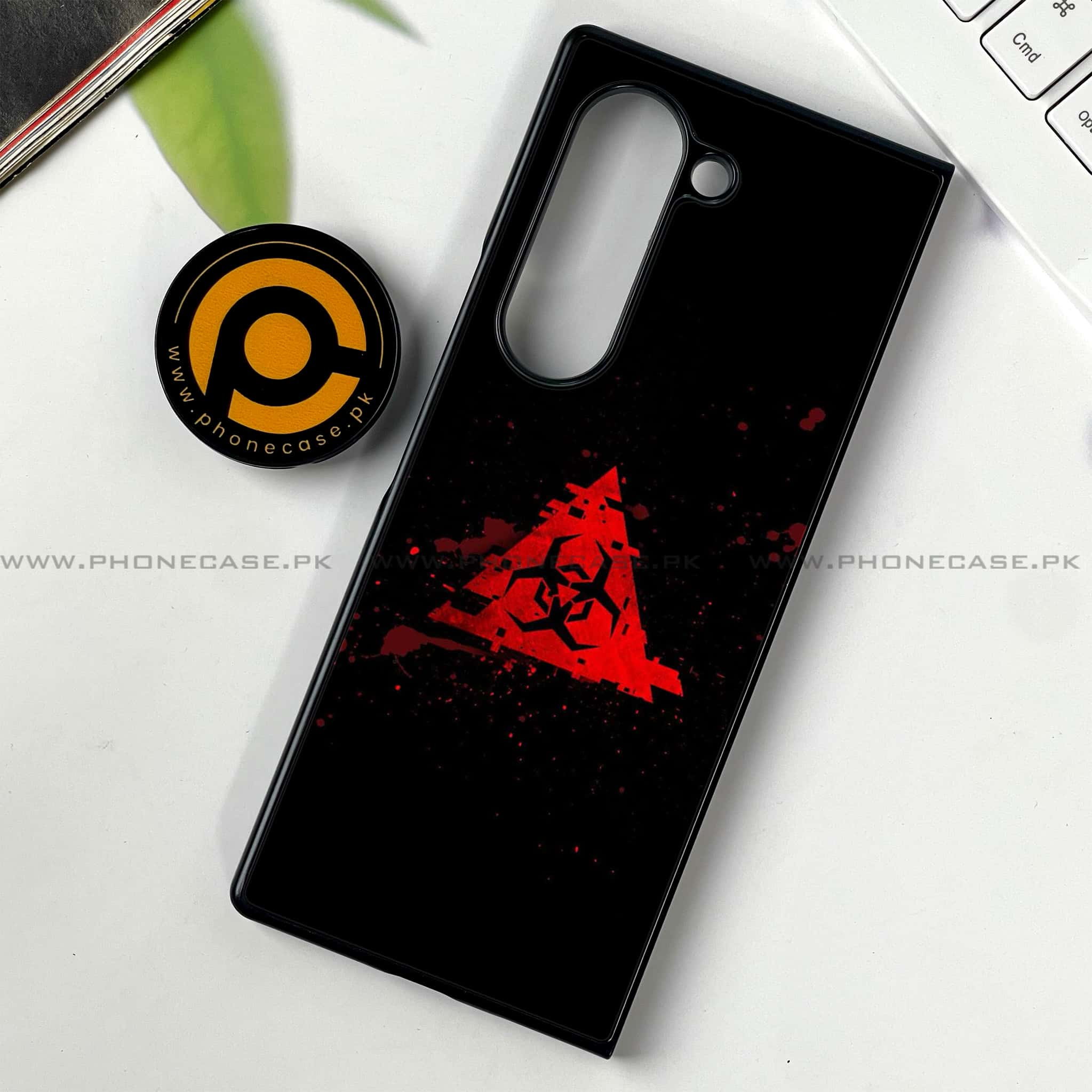 Samsung Galaxy Z Fold 6 - Biohazard Sign Series - Premium Printed Metal soft Bumper shock Proof Case